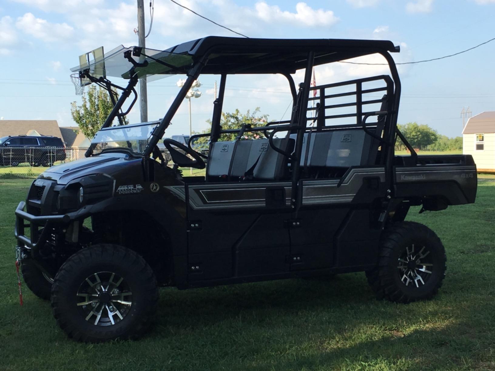 SuperATV Flip Windshield for Kawasaki Mule Pro Models | 2015+ | 1/4