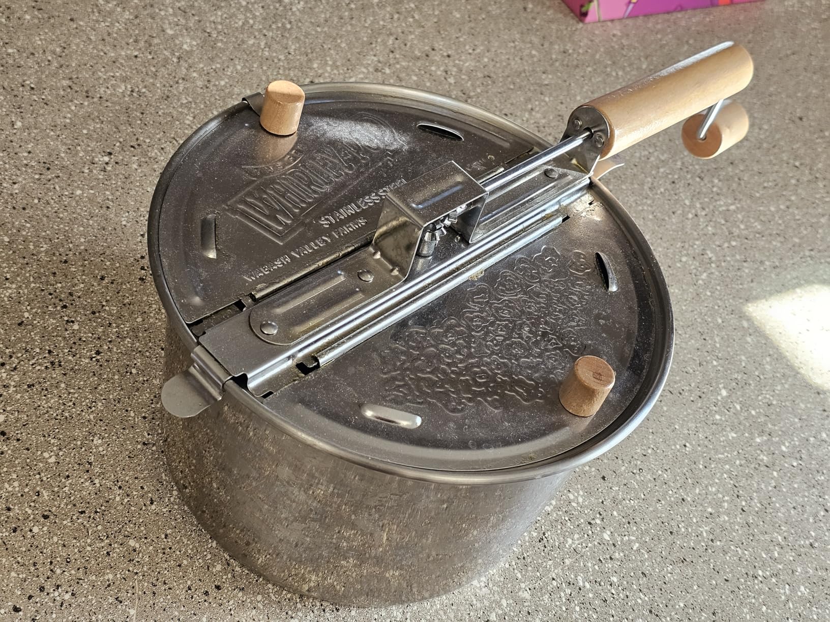 Original Whirley Pop Popcorn Maker - 6 Quart Popcorn Popper, Metal Gears, Wabash Valley Farms Stove Top, Gourmet Popcorn Pot, Culinary Popcorn Popper (Stainless Steel) customer photo 1