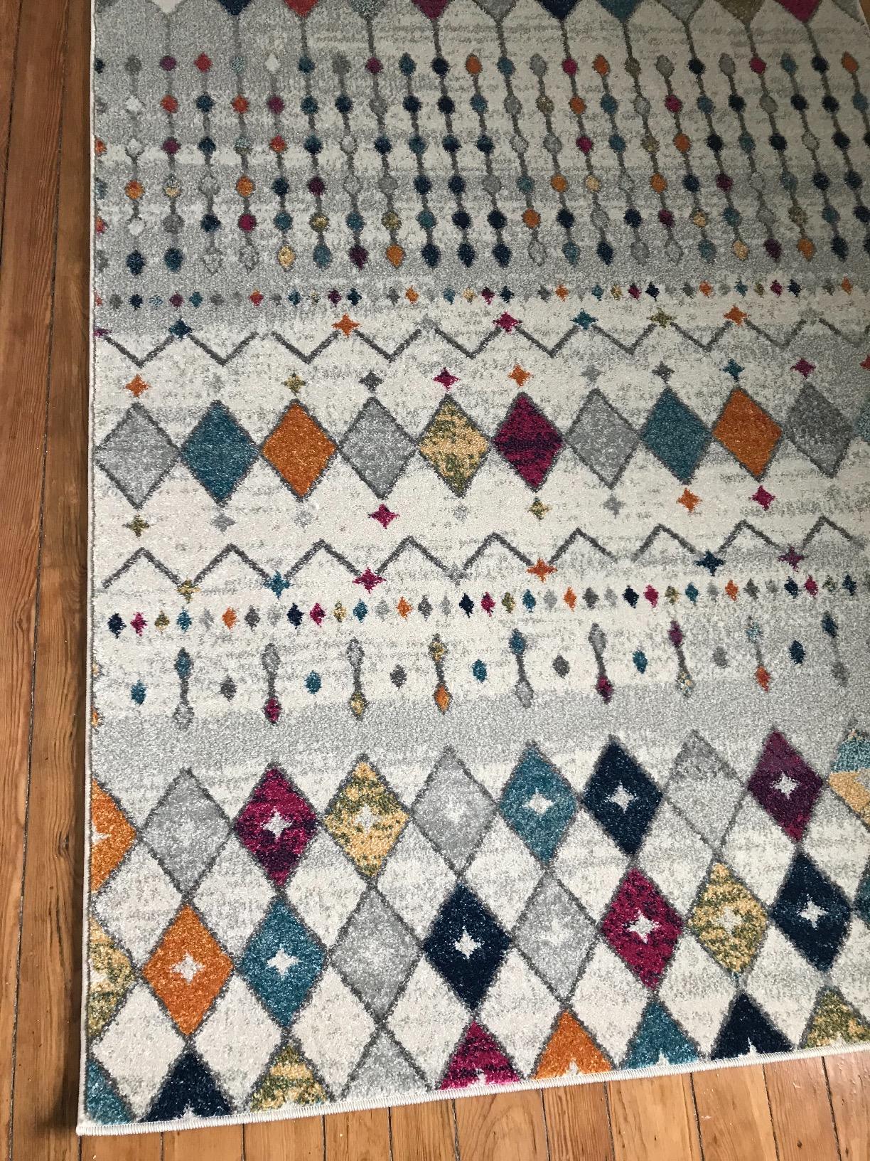 nuLOOM Blythe Dark Grey Trellis Power Loomed Area Rug, 8' x 10' customer photo 2