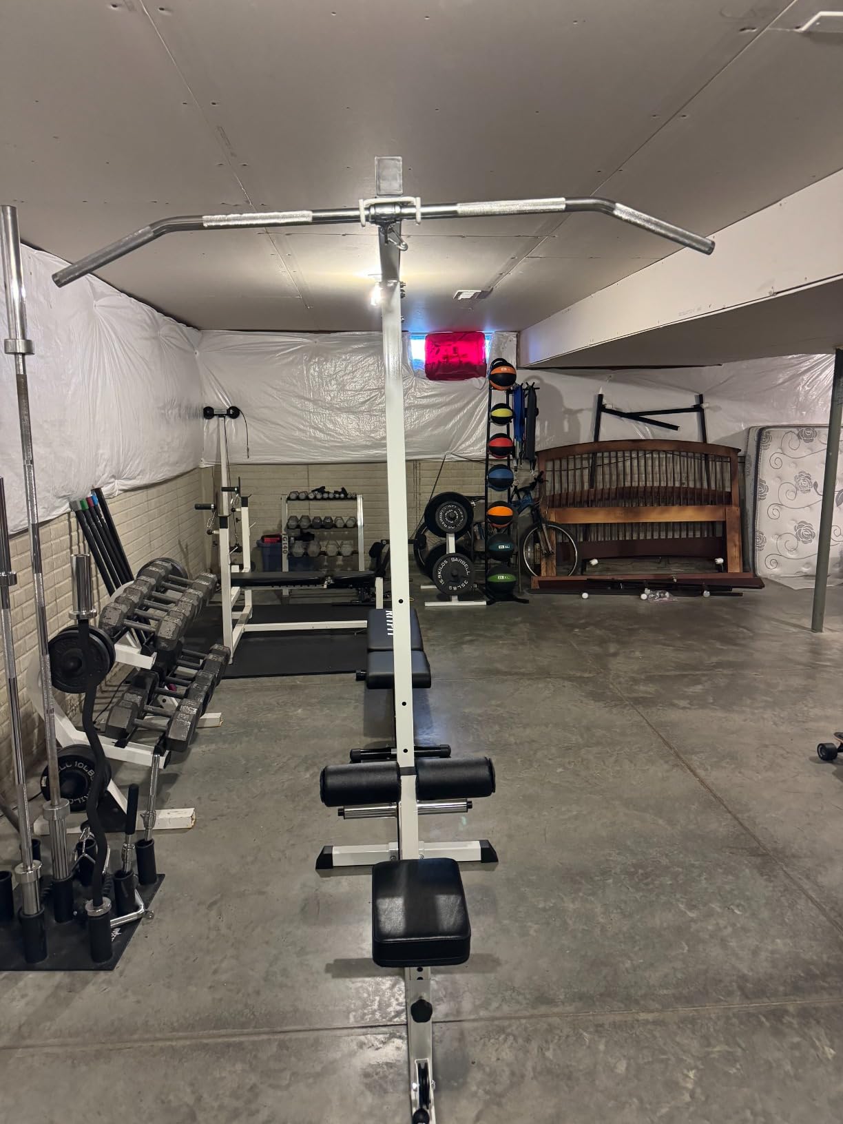 DF910 LAT Pull-Down Machine - 500 LBS Capacity - LAT Tower Cable Machine with High and Low Row Pulley Station - for Standard and Olympic Plates - Home Gym Fitness Equipment by Deltech Fitness customer photo 1