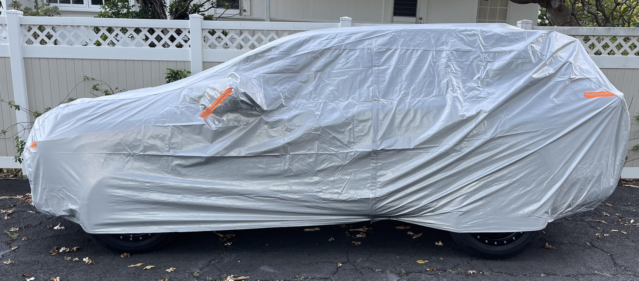 Kayme Sedan Car Cover Waterproof All Weather for Automobiles - See Vehicle Size Chart for Accurate Fit - Outdoor Full Exterior Cover Sun Rain Snow UV Protection with Zipper. Size A4 (See Size Chart) customer photo 2