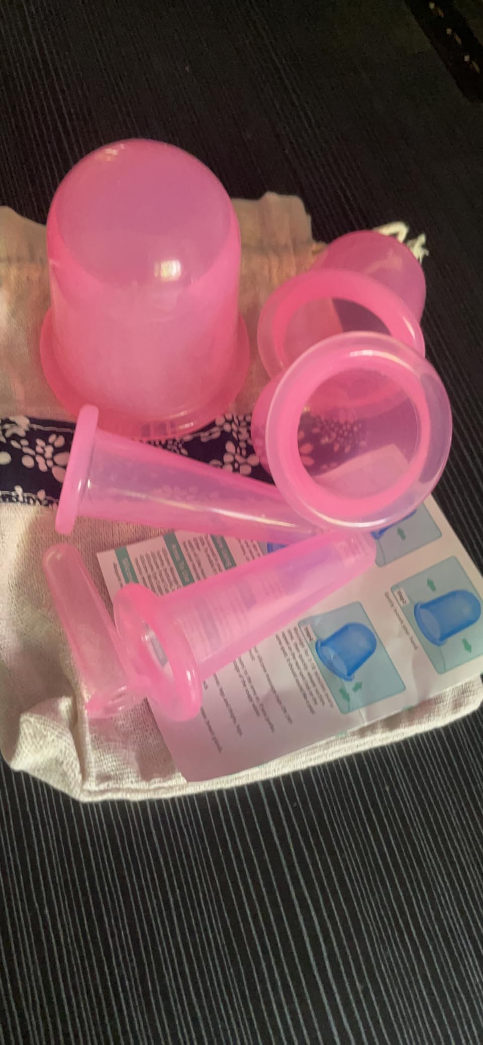 Cupping Therapy Sets 7Pcs Silicone Anti Cellulite Cup Vacuum Suction Massage Cups Facial Cupping Sets Body and Face Massager for Adults Home Use (Blue) customer photo 2