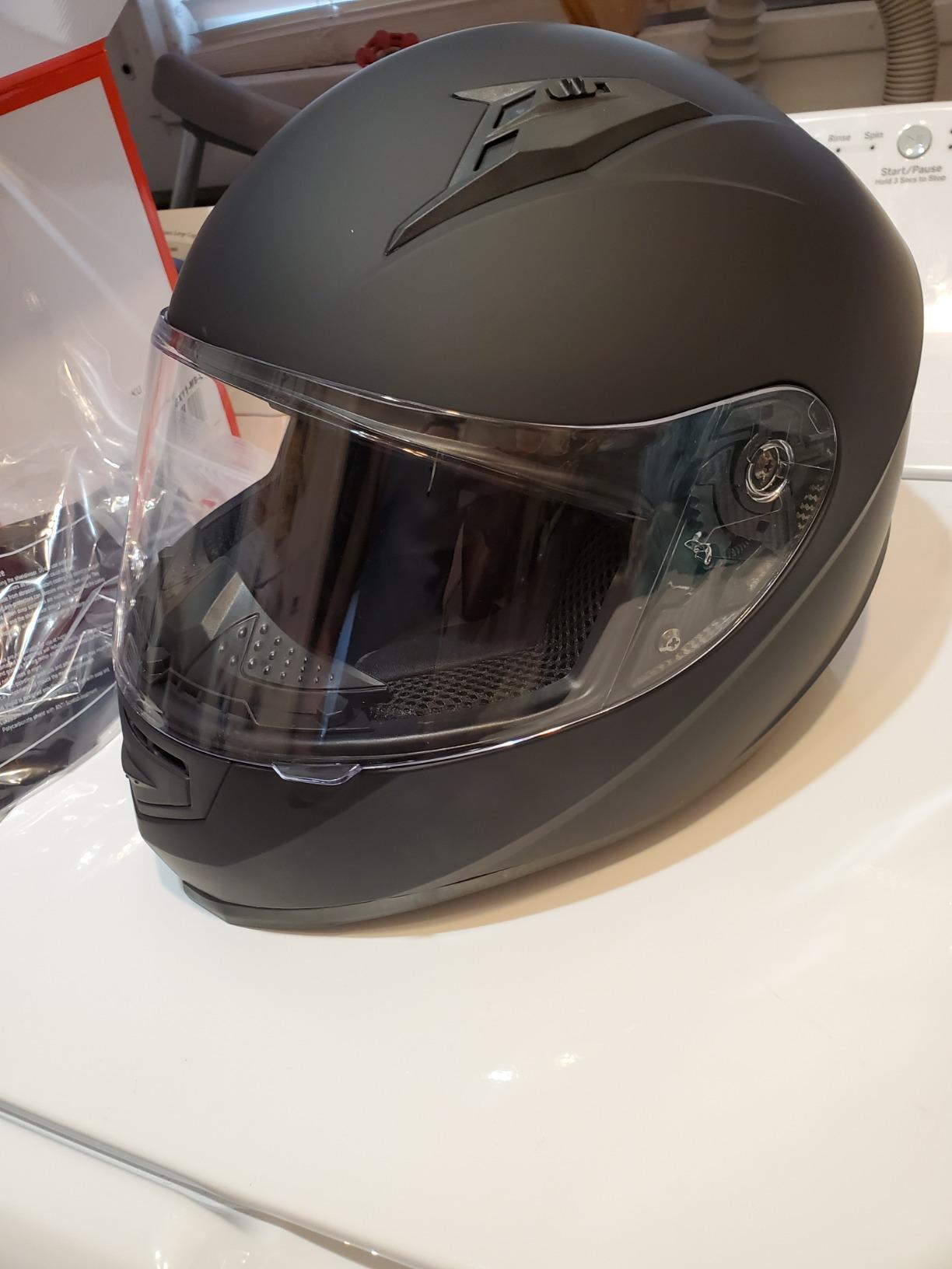 GLX GX11 Compact Full Face Motorcycle Helmet w/ Tinted Visor, DOT customer photo 2