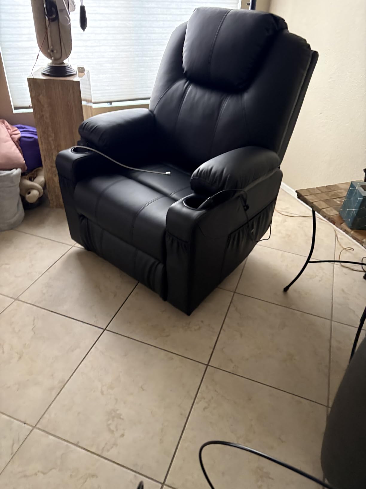 MCombo Power Lift Recliner Chair for Elderly 7040 (Cream White, Medium) | Heat and Massage, FSC Certified, USB&Type C Charging Port, Multiple Sizes customer photo 2