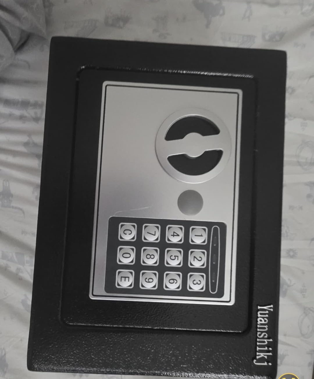 Yuanshikj Small Steel Security Safe Box with Keypad, Key; 0.23 CuFt, Black | Electronic Digital Secure, 9.1