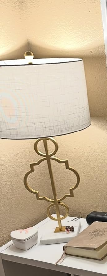 JONATHAN Y July Table Lamp Modern Quatrefoil Metal 31
