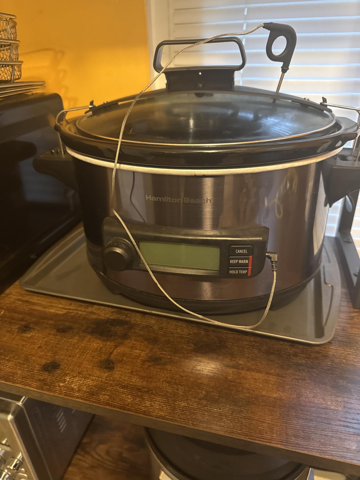 Hamilton Beach Portable 6 Quart Set & Forget Programmable Slow Cooker | Temperature Probe | Lid Lock For Easy Travel | Dishwasher Safe Crock & Glass Lid | Black Stainless Steel | 33866 customer photo 2
