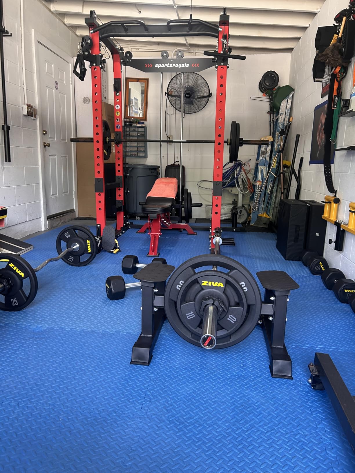 Titan Fitness T Bar Rowing Platform, Elevated/Angled Design for Rows at a Deficit, T Bar Row Platform with Diamond-Plated Footplates, T Bar Platform with Protective UHMW Strip, Non-Slip Rubber Feet customer photo 1