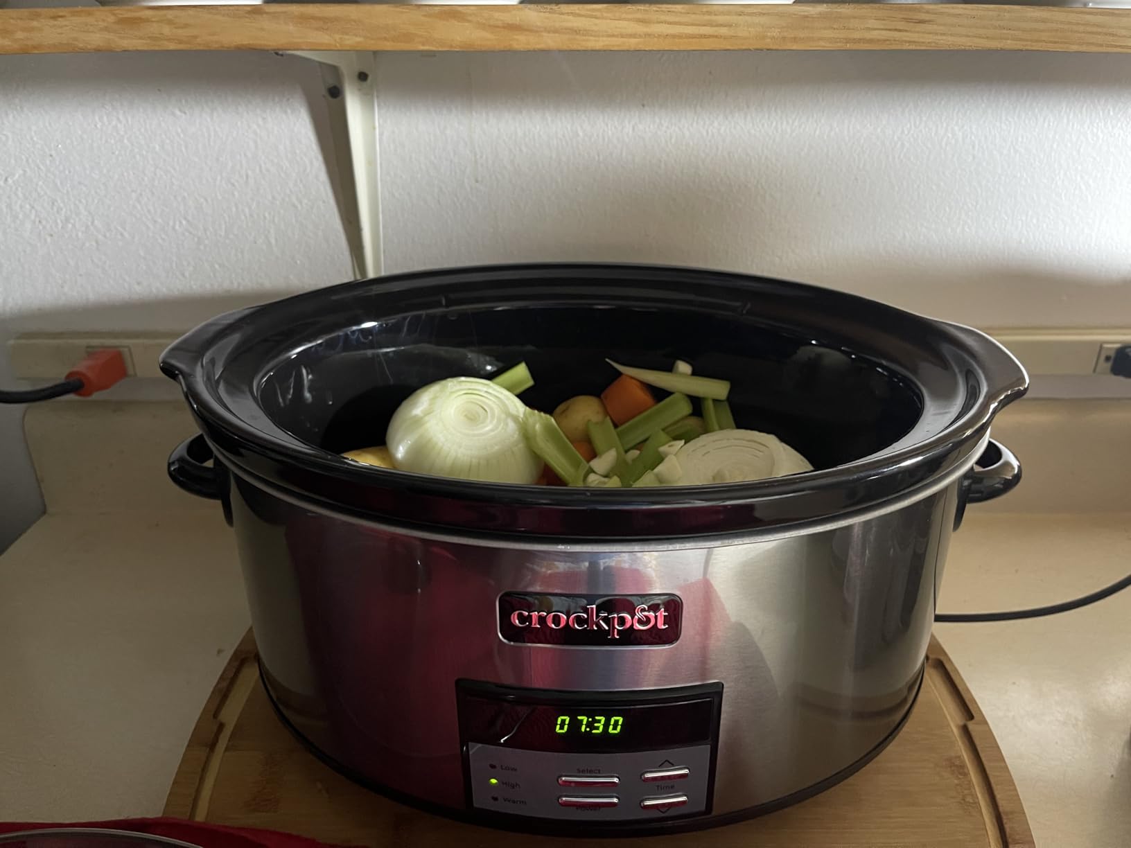 Crock-Pot Large 8-Quart Programmable Slow Cooker with Auto Warm Setting Black Stainless Steel customer photo 2