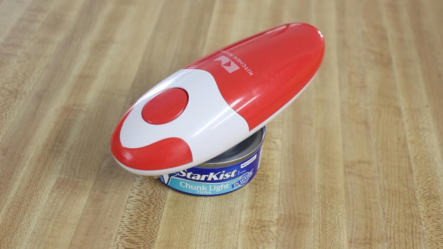 Kitchen Mama Auto Electric Can Opener, Red | Automatic, Hands Free, Smooth Edge, Food-Safe, Battery Operated customer photo 1