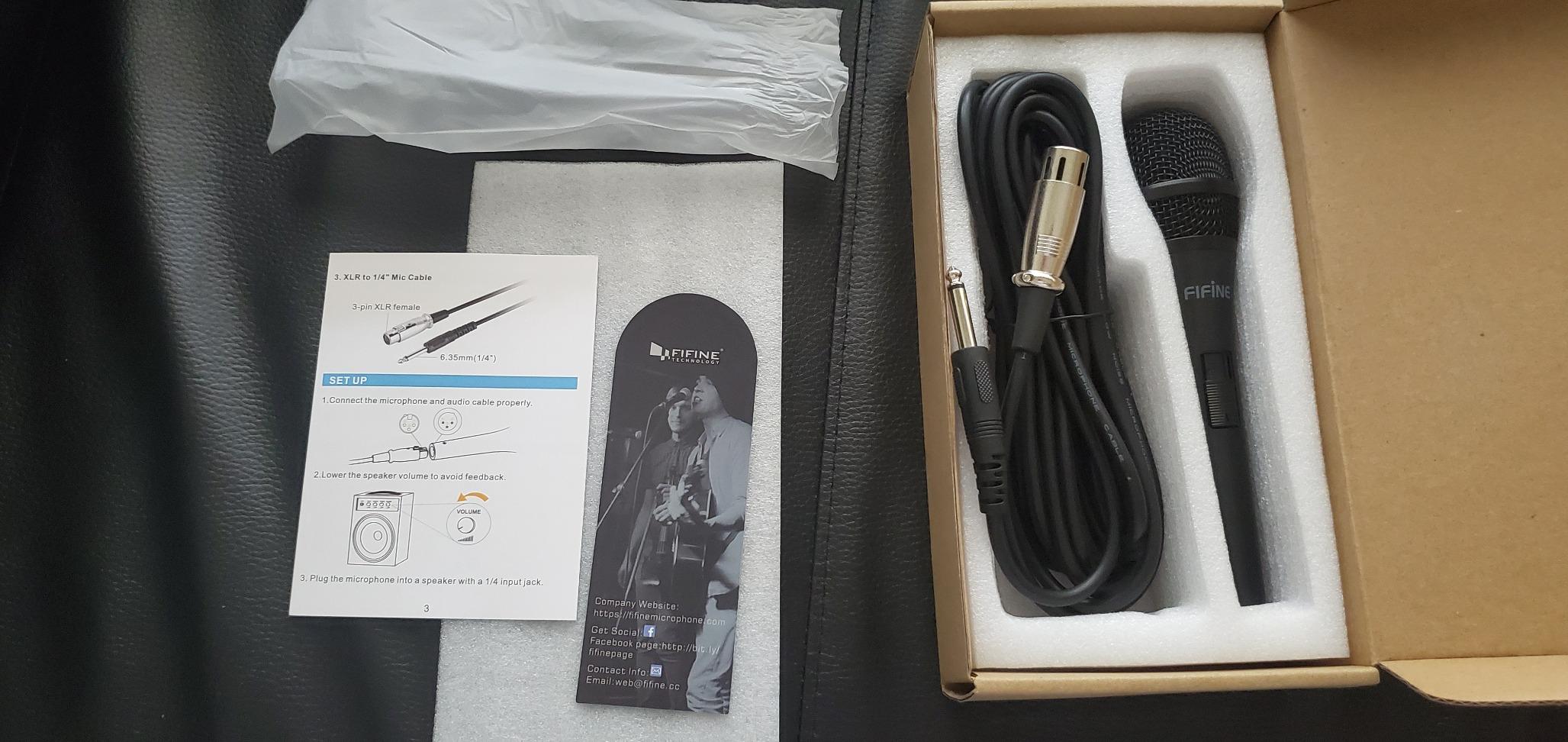 FIFINE K6 Karaoke Microphone, Dynamic Vocal Microphone for Singing | 6.35MM Wired Handheld Mic with On and Off Switch, 14.8ft Detachable Cable for Speaker, Audio Mixer/Interface customer photo 2