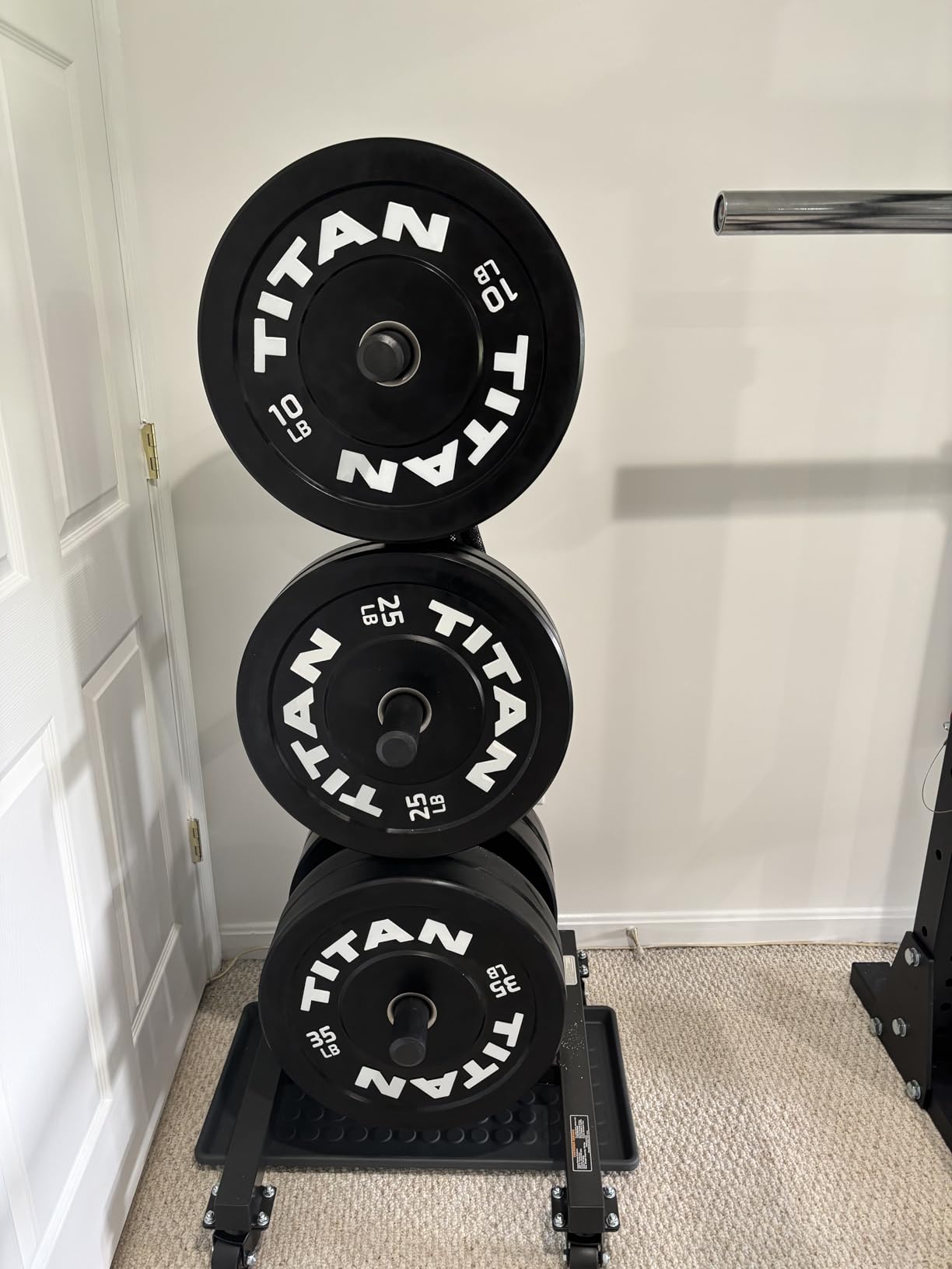 Marcy Olympic Weight Plate Tree for 2-Inch Plates Weight Storage Rack customer photo 2