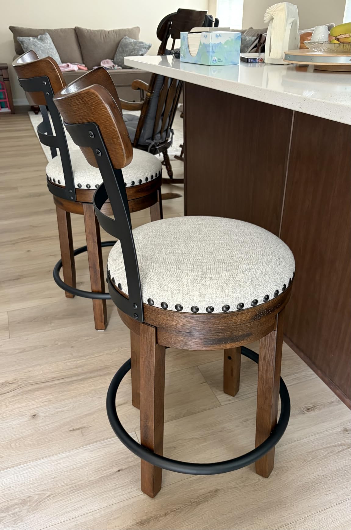 Signature Design by Ashley Valebeck Counter Height Bar Stool, Brown customer photo 2
