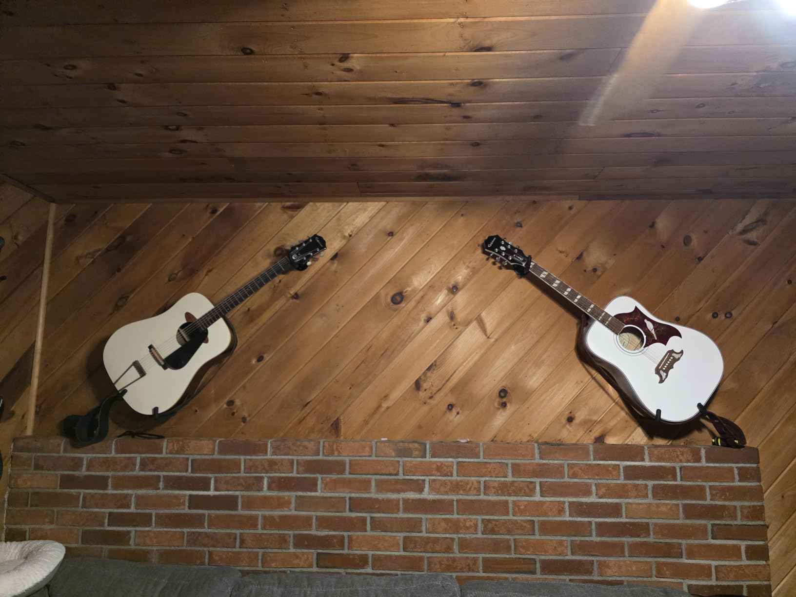 Guitar Wall Mount for Acoustic, Electric and Bass Guitars, Ukulele, Banjo, Mandolin - Horizontal Wall Hanger Holder, Heavy Duty Metal, Easy Installation (1 Pack) customer photo 1