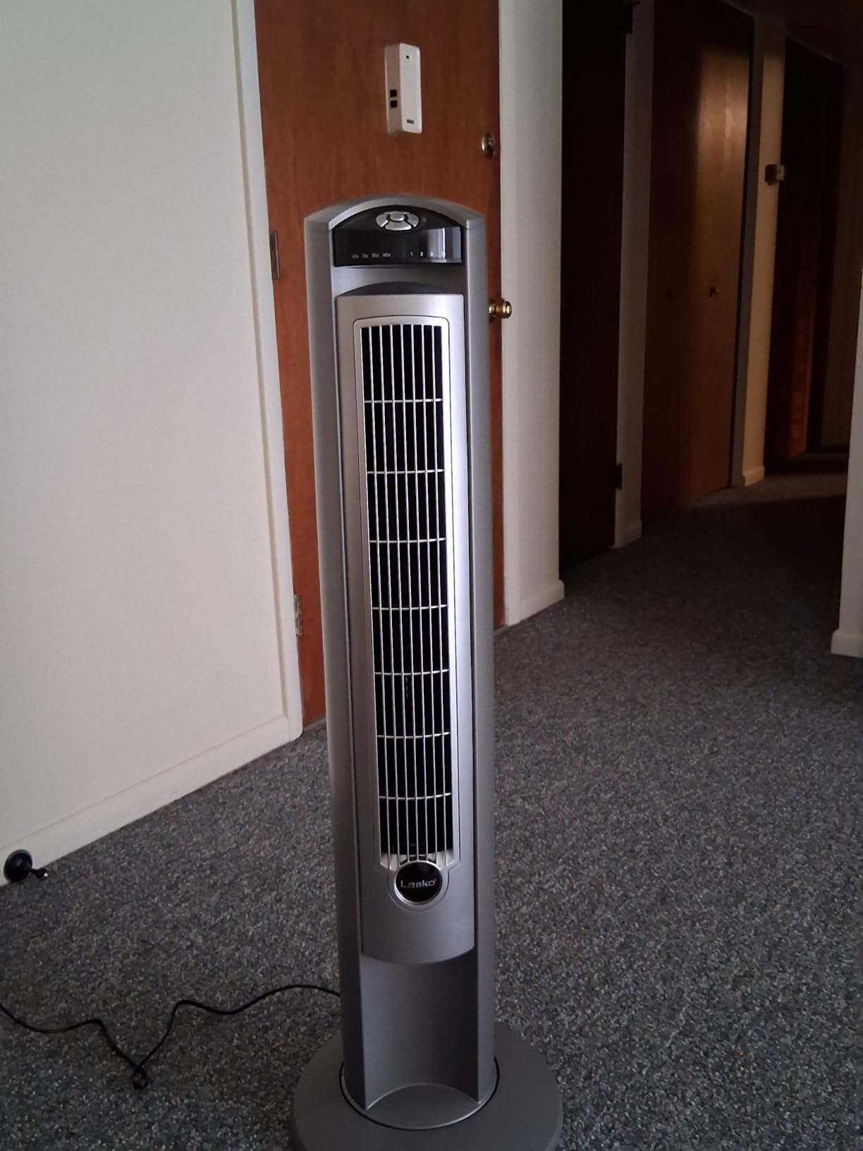Lasko Oscillating Tower Fan with Remote - Quiet Standing Fan for Bedroom, Office, and Home - 3 Speeds - Powerful Cooling Air - T42954 - 42