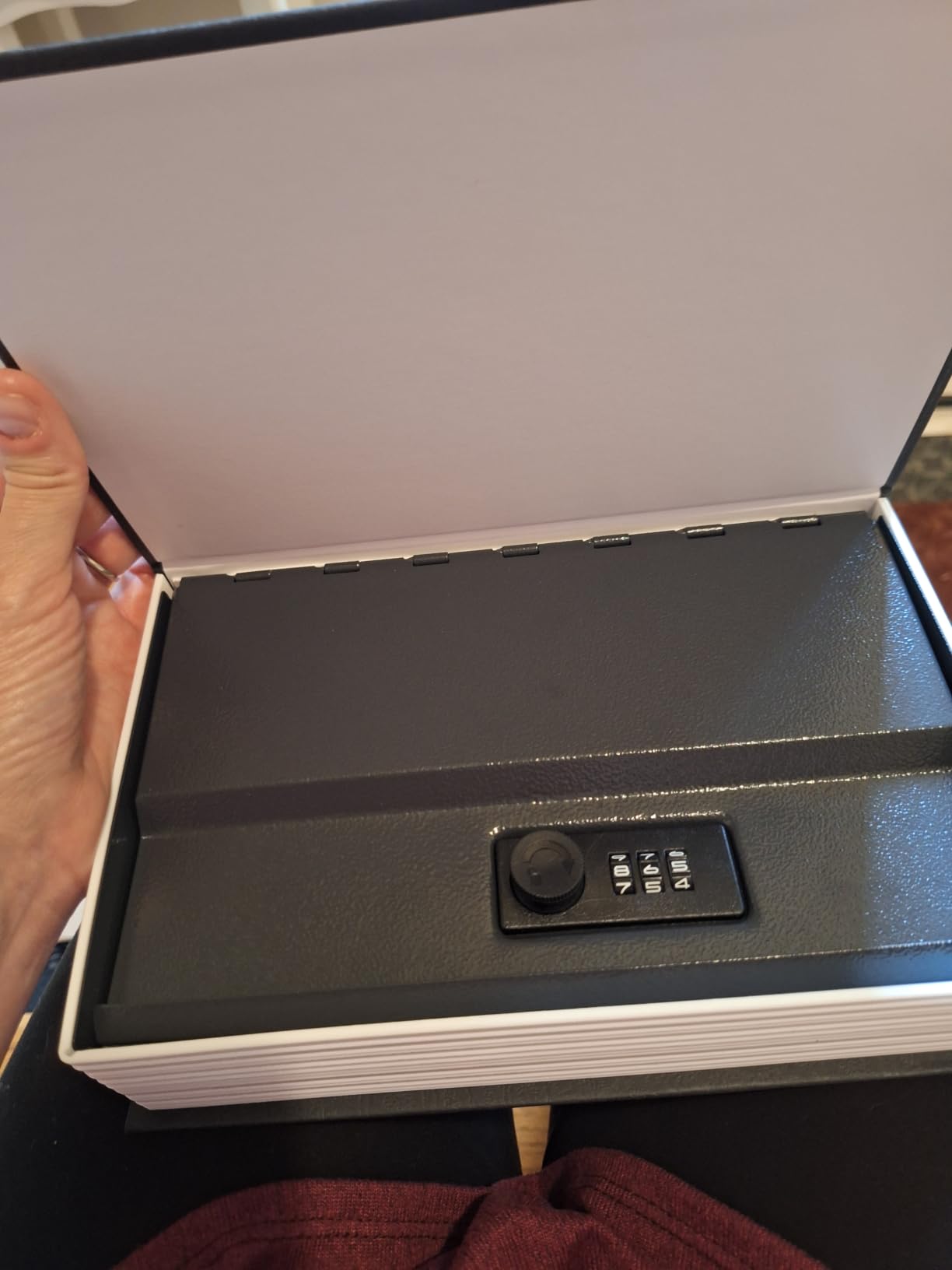 KYODOLED Diversion Book Safe with Combination Lock, Secret Safe Metal Lock Box, Money Storage Collection Box, 9.5