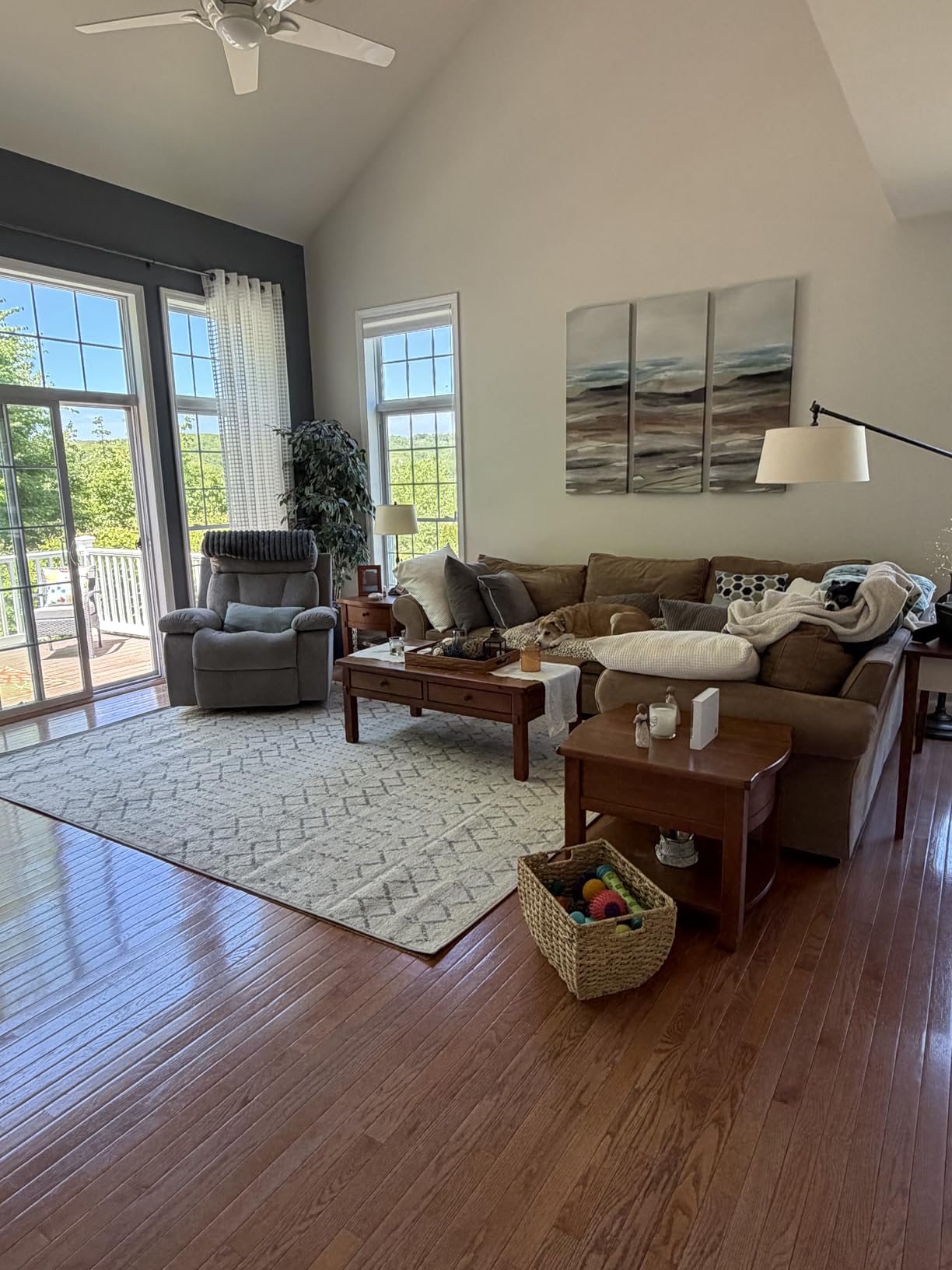JONATHAN Y Boho Vintage Diamond Cream/Gray Indoor Area Rug 8X10 ft, Moroccan Hype customer photo 2