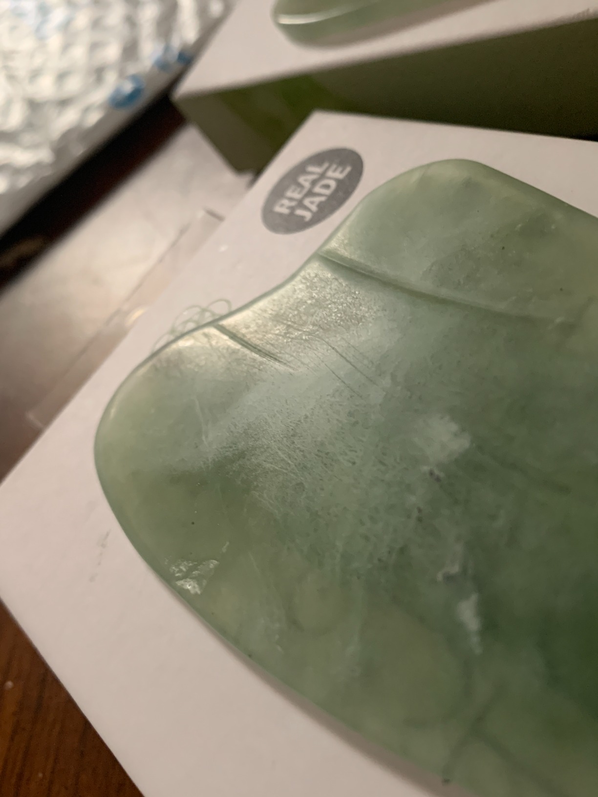 Daily Concepts Gua Sha Jade Facial Tool, Renews Skin By Increasing Blood Flow and Flushing Out Lymphatic Drainage, Stimulating Skin for Radiant Results! customer photo 1