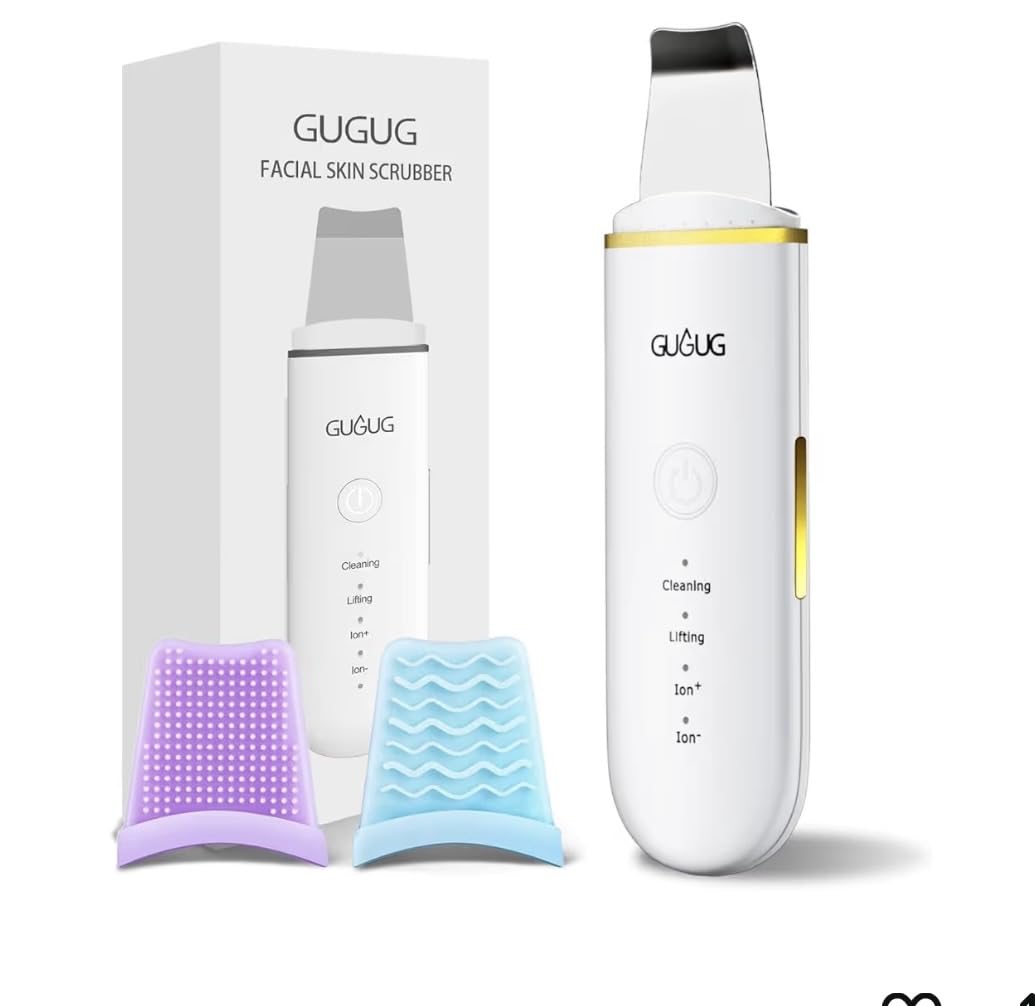 GUGUG Skin Scrubber Face Spatula Skin Spatula Pore Cleaner Blackhead Remover Tools for Facial Deep Cleansing-4 Modes -White customer photo 2