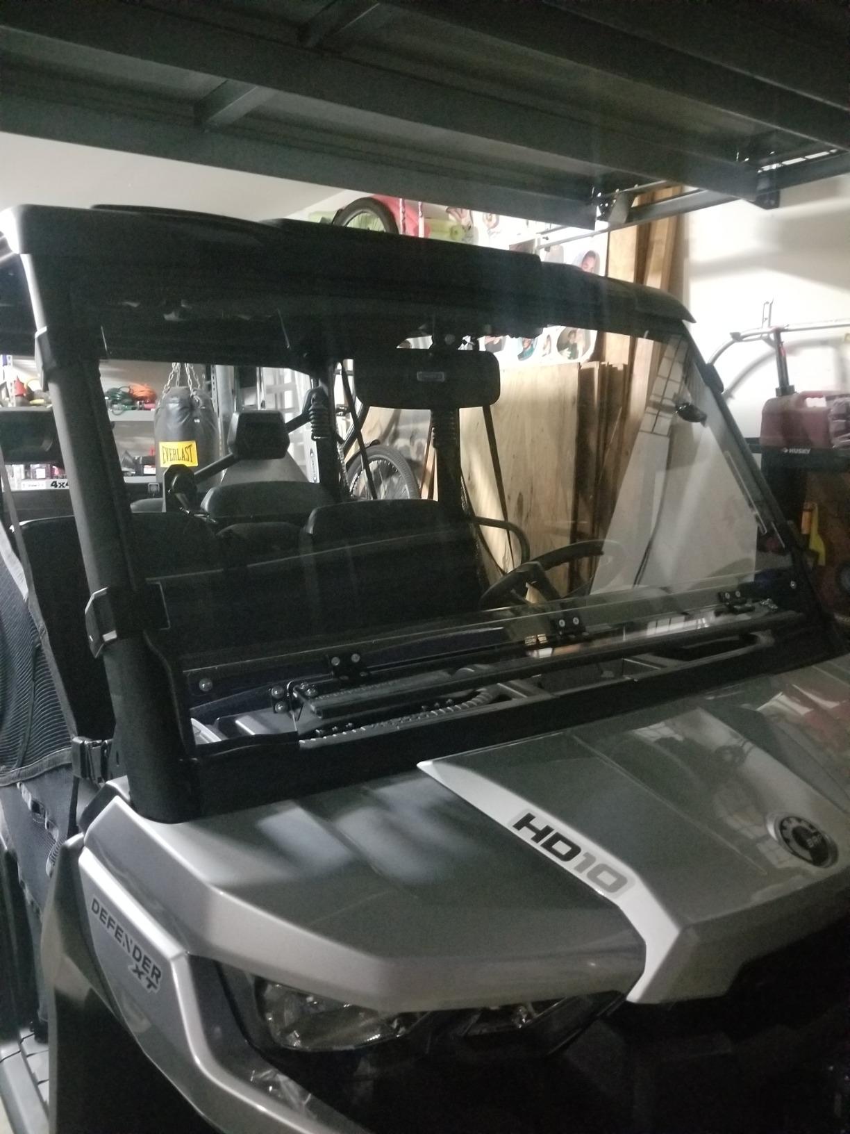 SuperATV Flip-Vent Windshield for Can Am Defender HD Models | 1/4