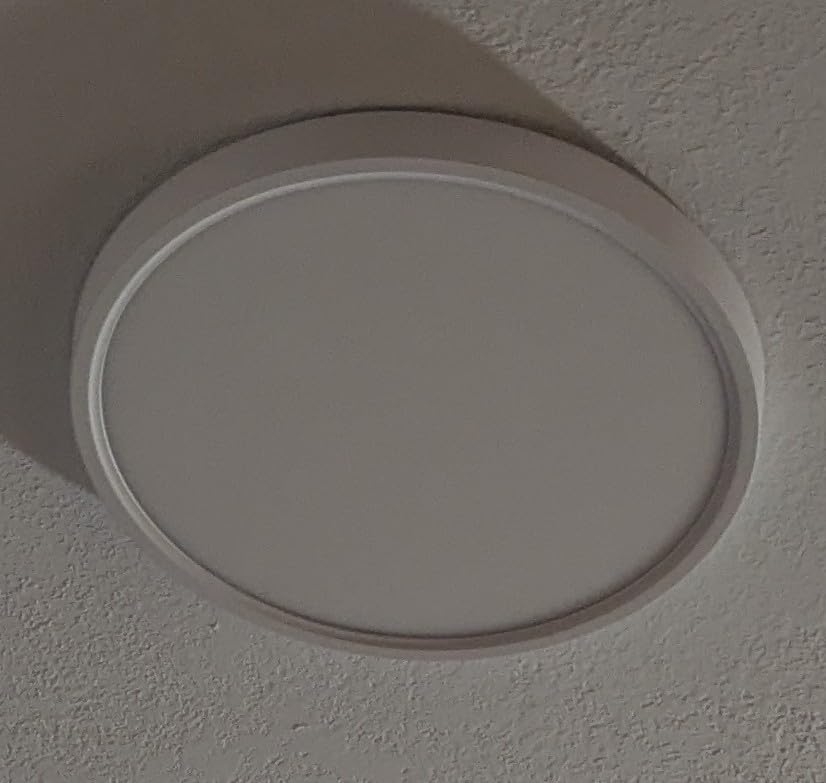 12 Inch LED Flush Mount Ceiling Light Fixture, 5000K Daylight White, 3200LM, 24W, Flat Modern Round Lighting Fixture, 240W Equivalent White Ceiling Lamp for Kitchens, Stairwells, Bedrooms customer photo 1
