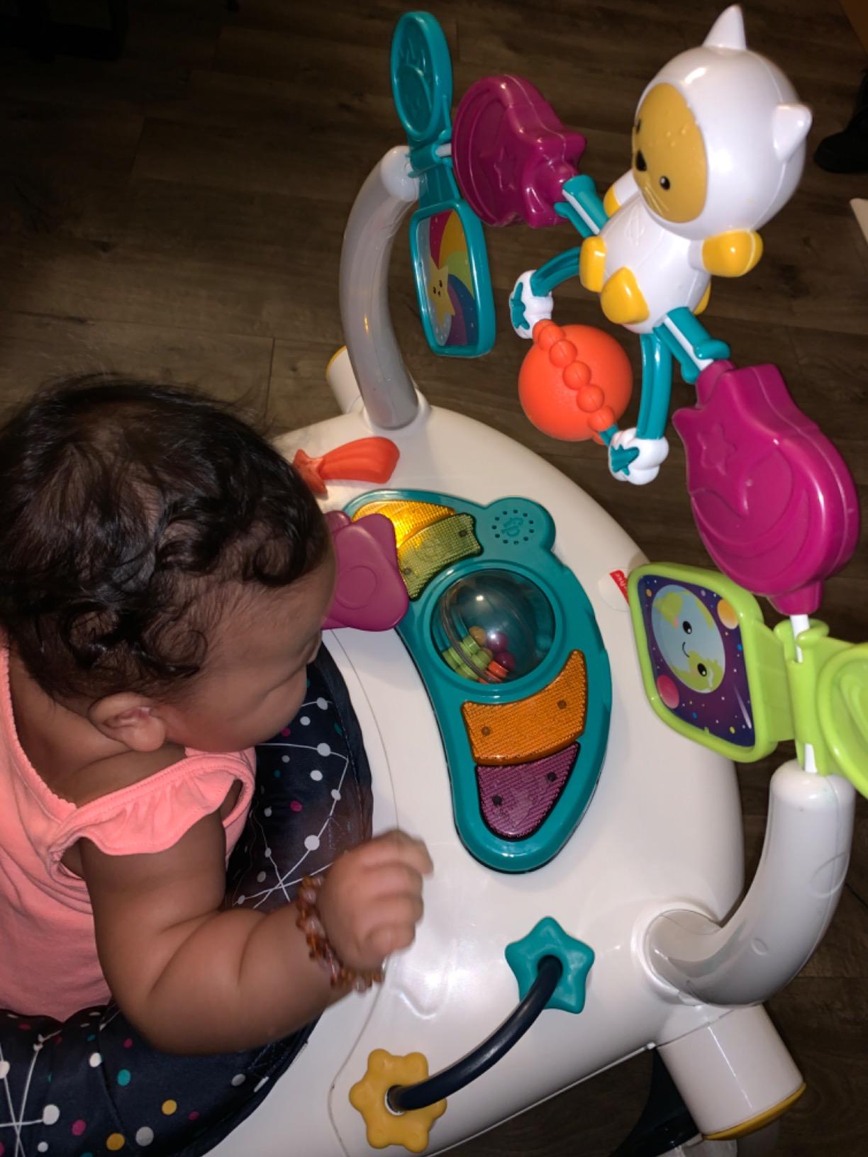 Fisher-Price Baby Jumperoo Baby Bouncer and Activity Center with Lights and Sounds, Astro Kitty SpaceSaver customer photo 1