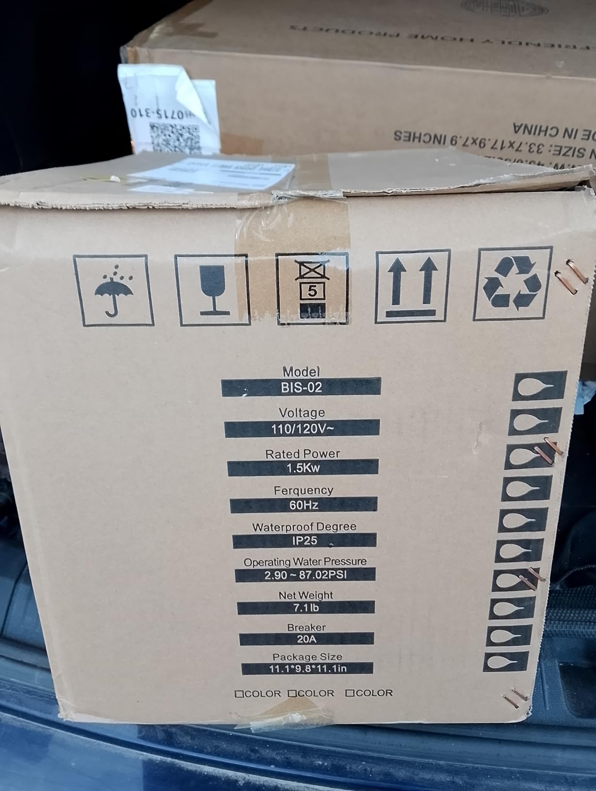 110V-120V 1440-1500W Small Under Sink Tank 2.5 Gallon Water Heater Hot Storage, Mini Instant Electric RV TR Trailer Kitchen Compact, Food Truck customer photo 2