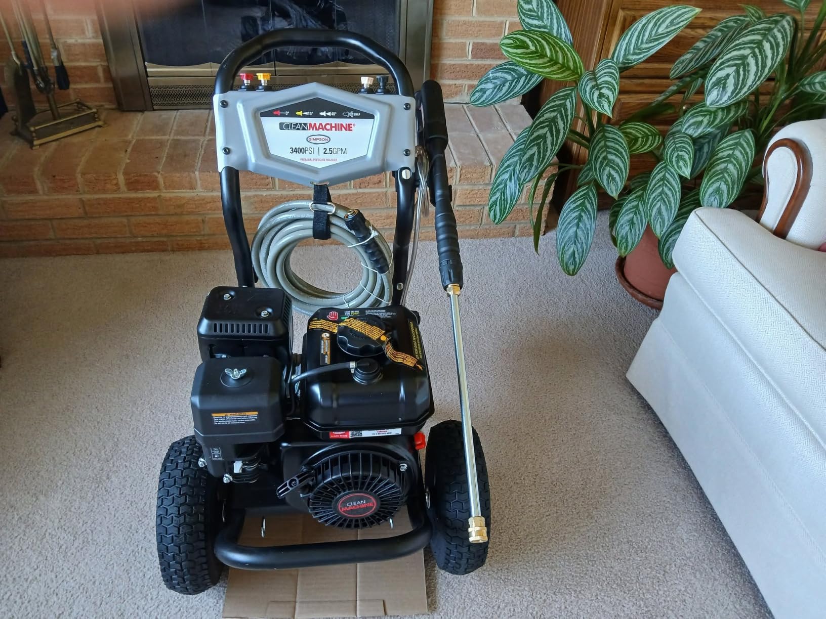 Simpson Clean Machine 3400 PSI Gas Pressure Washer, 2.5 GPM, CRX engine customer photo 2