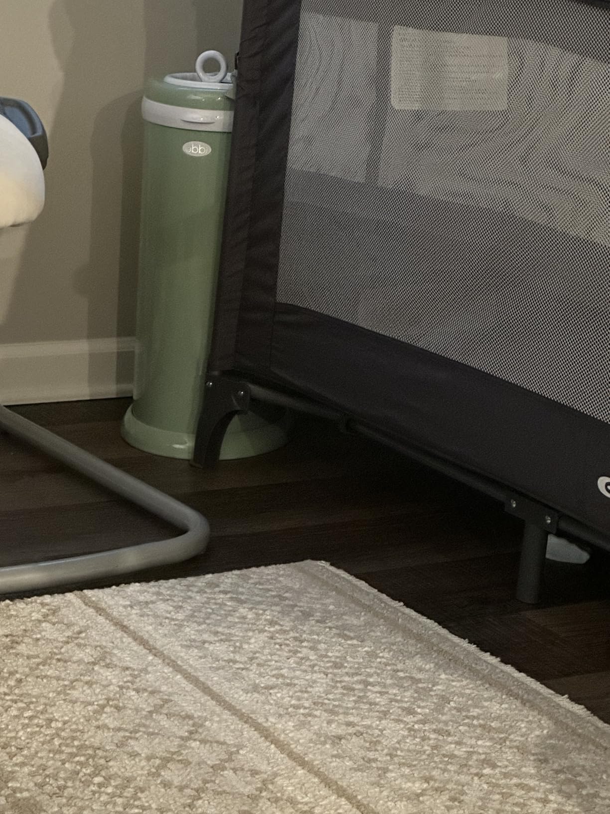 Ubbi Steel Diaper Pail, Odor Locking, No Special Bag Required, Award-Winning, Registry Must-Have, Sage Green - Holds Up To 55 Newborn Diapers customer photo 1