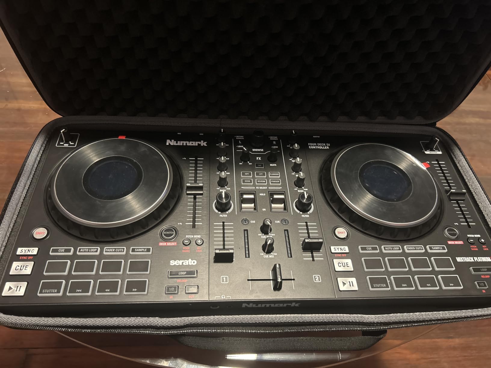 Numark Mixtrack Platinum FX DJ Controller | 4-Decks, 3-Band EQ DJ Mixer, Jog Wheel Displays, 16 Pads customer photo 1