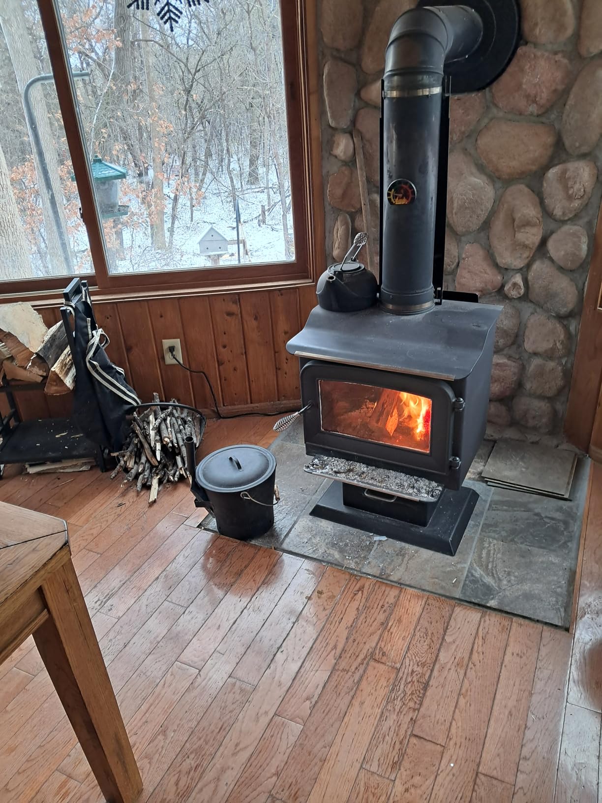 Wood Burning Stove, Heats 1,200 Sq ft, EPA Certified AW1120E-P, Black customer photo 2