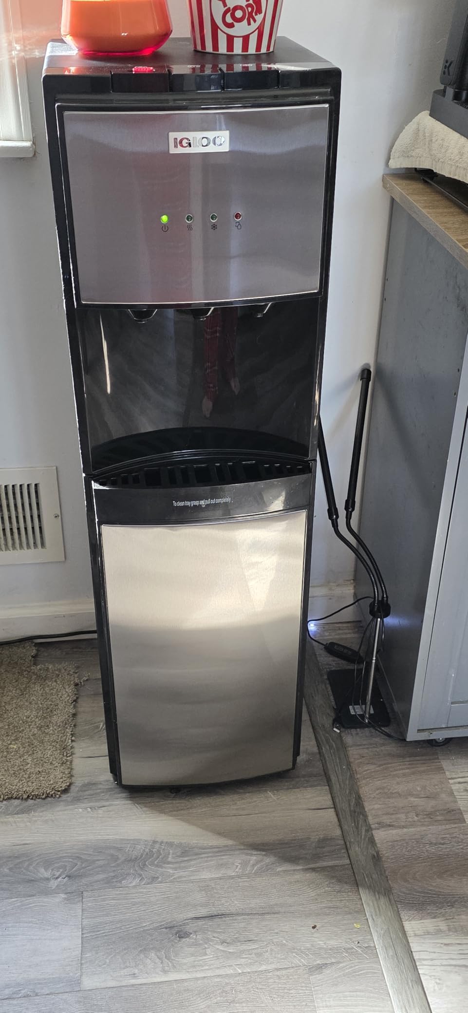 Igloo Bottom Loading Water Cooler - Hot, Cold, & Room Temperature Dispenser - Stainless Steel, Holds 3 & 5 Gallon Jugs, Child Safety Lock customer photo 1