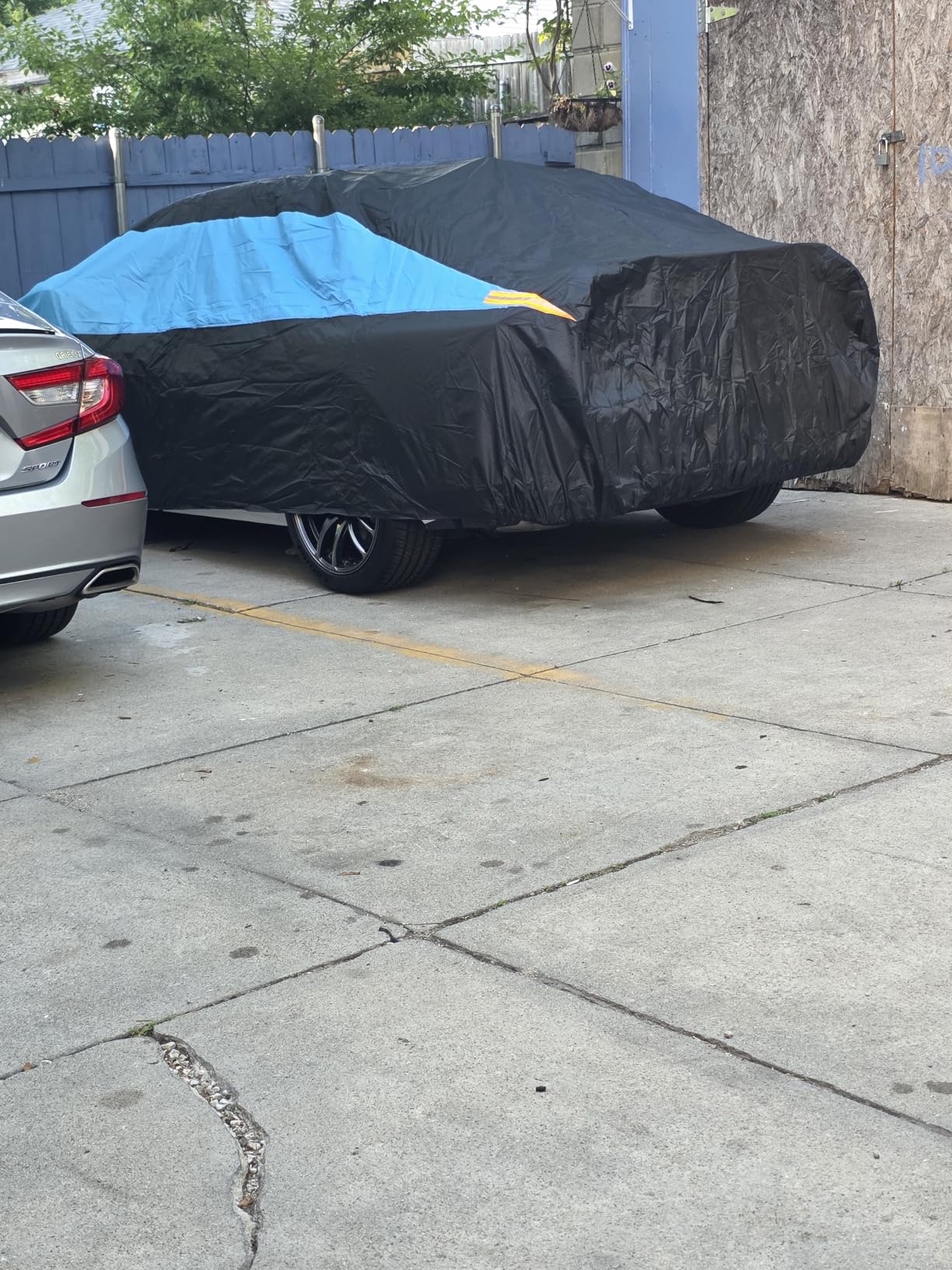 MORNYRAY Waterproof Car Cover All Weather Snowproof UV Protection Windproof for Sedan (186-193 inch) customer photo 1