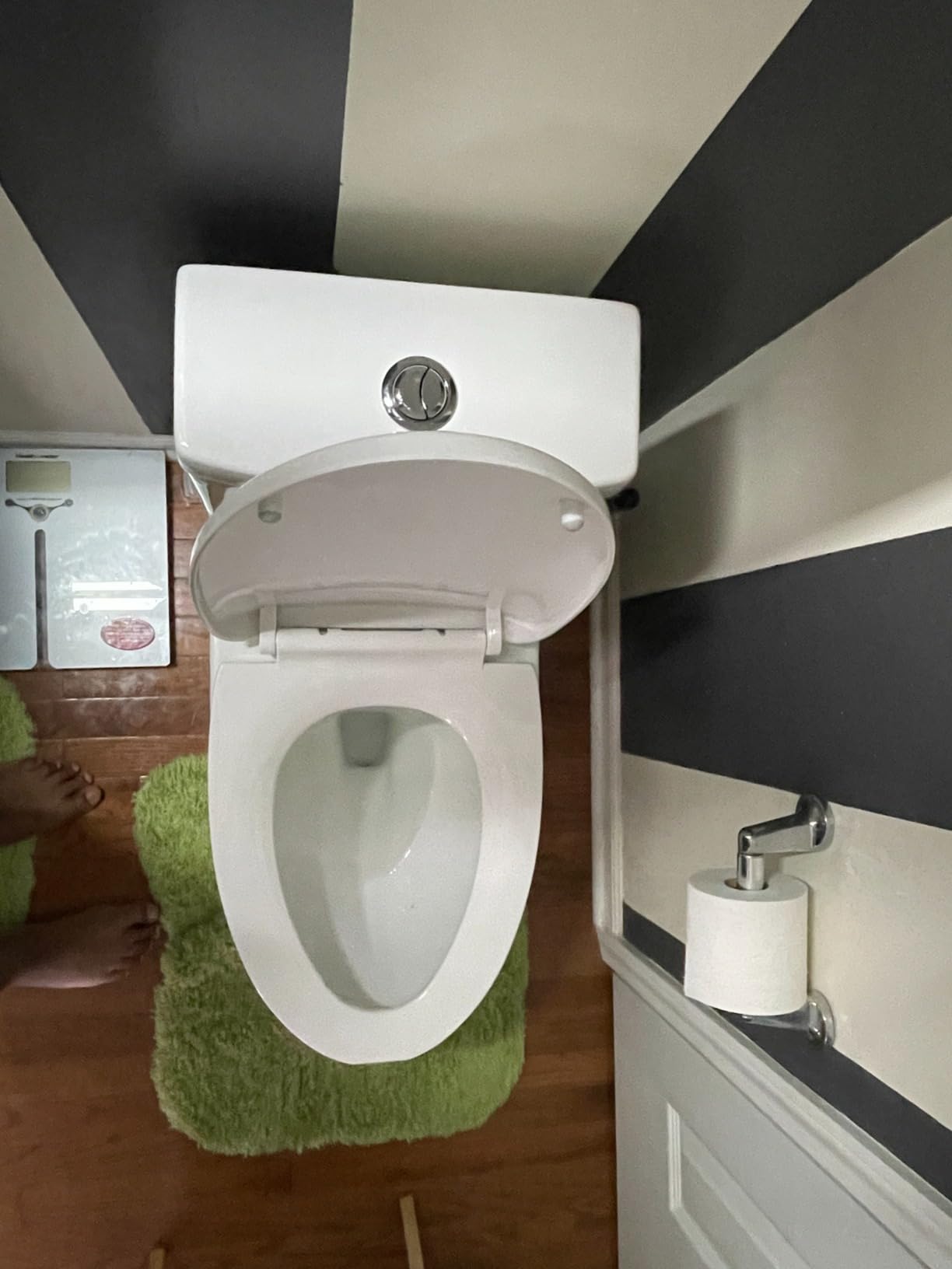 DeerValley Elongated One Piece Toilet with Efficient Dual Flush 1.1/1.6 GPF | Standard Height Toilet Bowl, Durable Ceramic, Slow Close Seat, Skirted Design 12