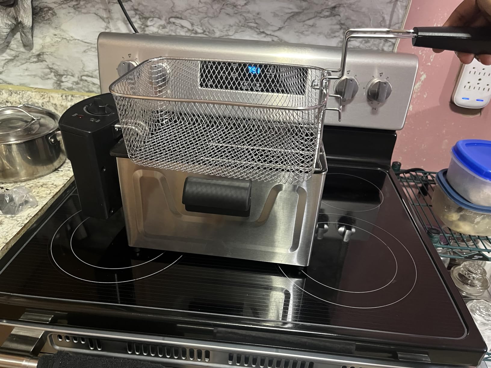 Hamilton Beach Professional Style Electric Deep Fryer With Basket | 3 Liter / 12 Cup Oil Capacity | 1500 Watts | Stainless Steel | 35032 customer photo 1