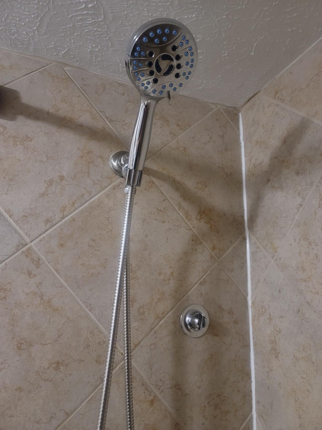 AquaCare High Pressure 8-mode Handheld Shower Head - Anti-clog Nozzles, Built-in Power Wash to Clean Tub, Tile & Pets, Extra Long 6 ft. Stainless Steel Hose, Wall & Overhead Brackets customer photo 1