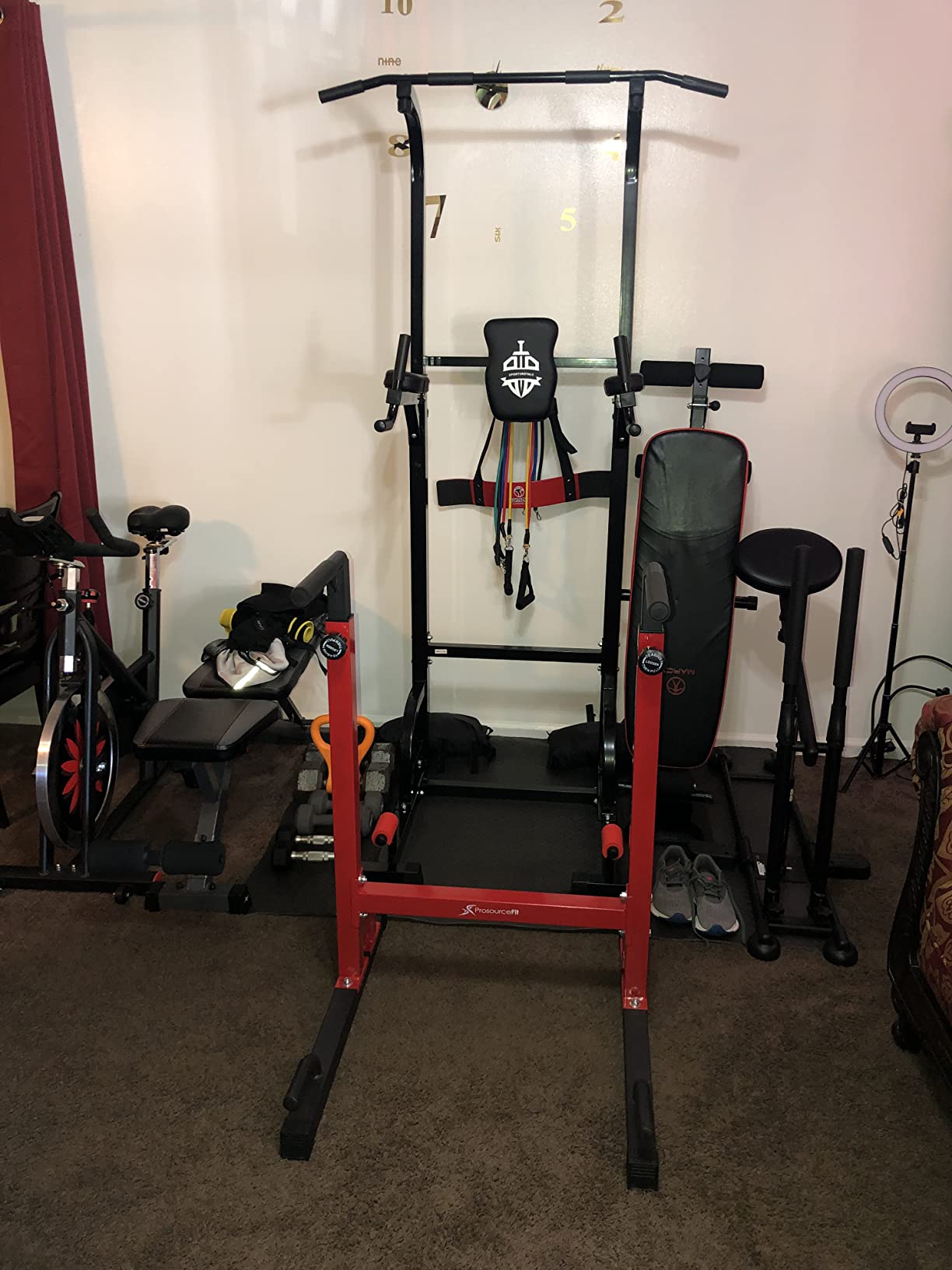 ProsourceFit Dip Stand Station, Heavy Duty Ultimate Body Press Bar with Safety Connector for Tricep Dips customer photo 2