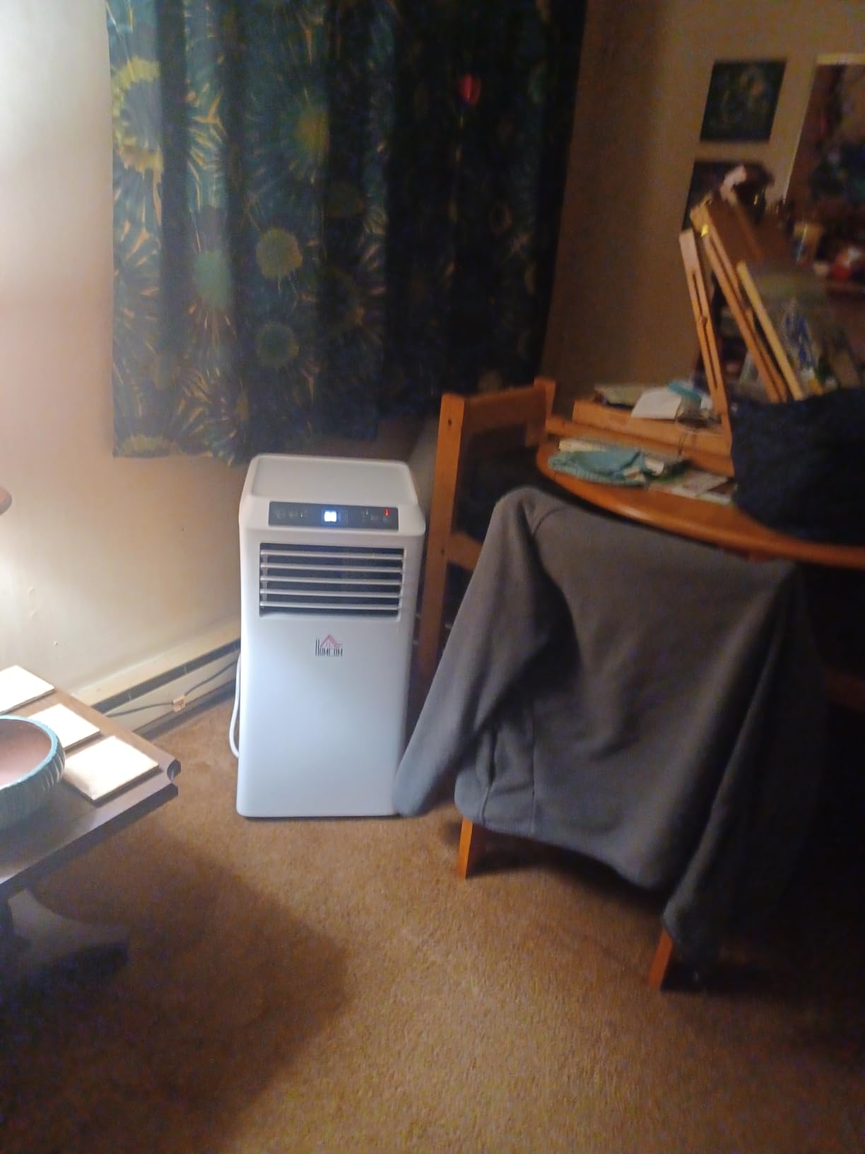 HOMCOM 10000 BTU Portable Air Conditioner for Rooms Up to 441 Sq. Ft. White | 4-in-1 AC Unit, Cooling Fan, Dehumidifier, Sleep Mode, Remote Control, 24H Timer, Window Installation Kit customer photo 1