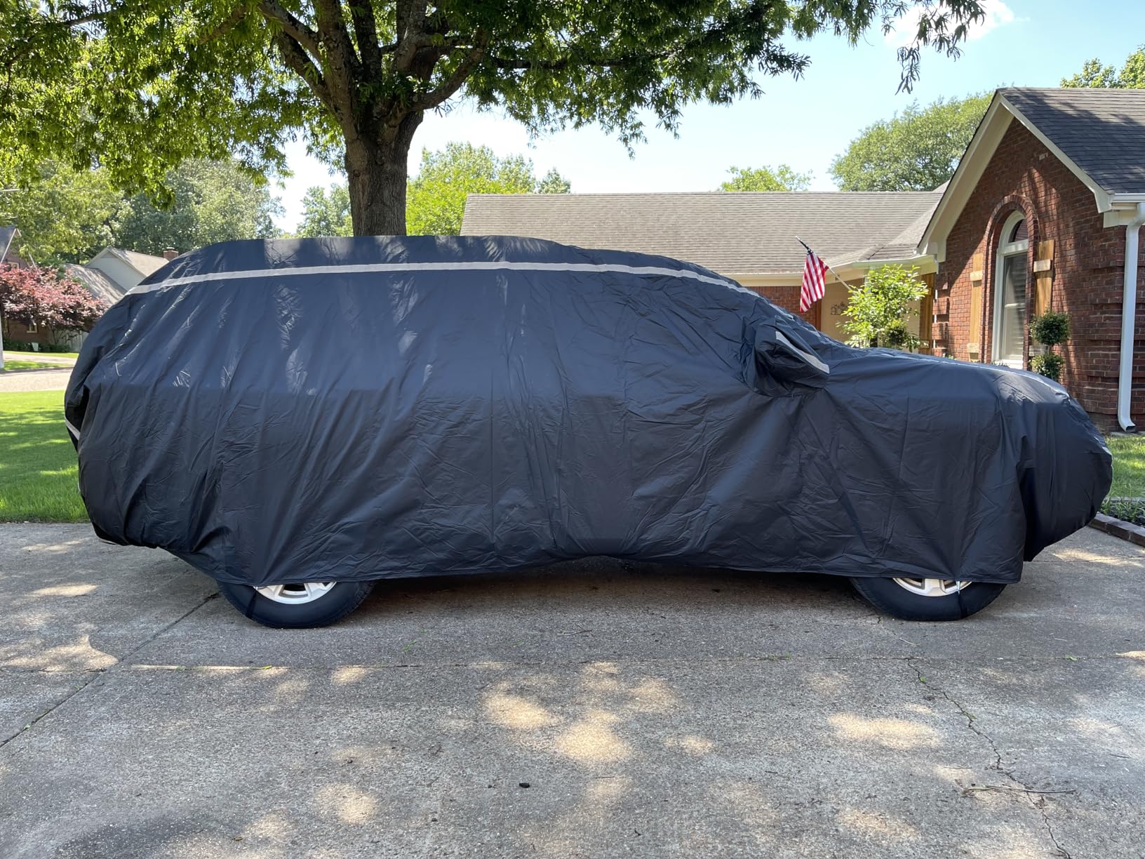 Coverado SUV Car Cover Waterproof All Weather with Zipper Door, Cotton Backing, Hail Protection customer photo 2