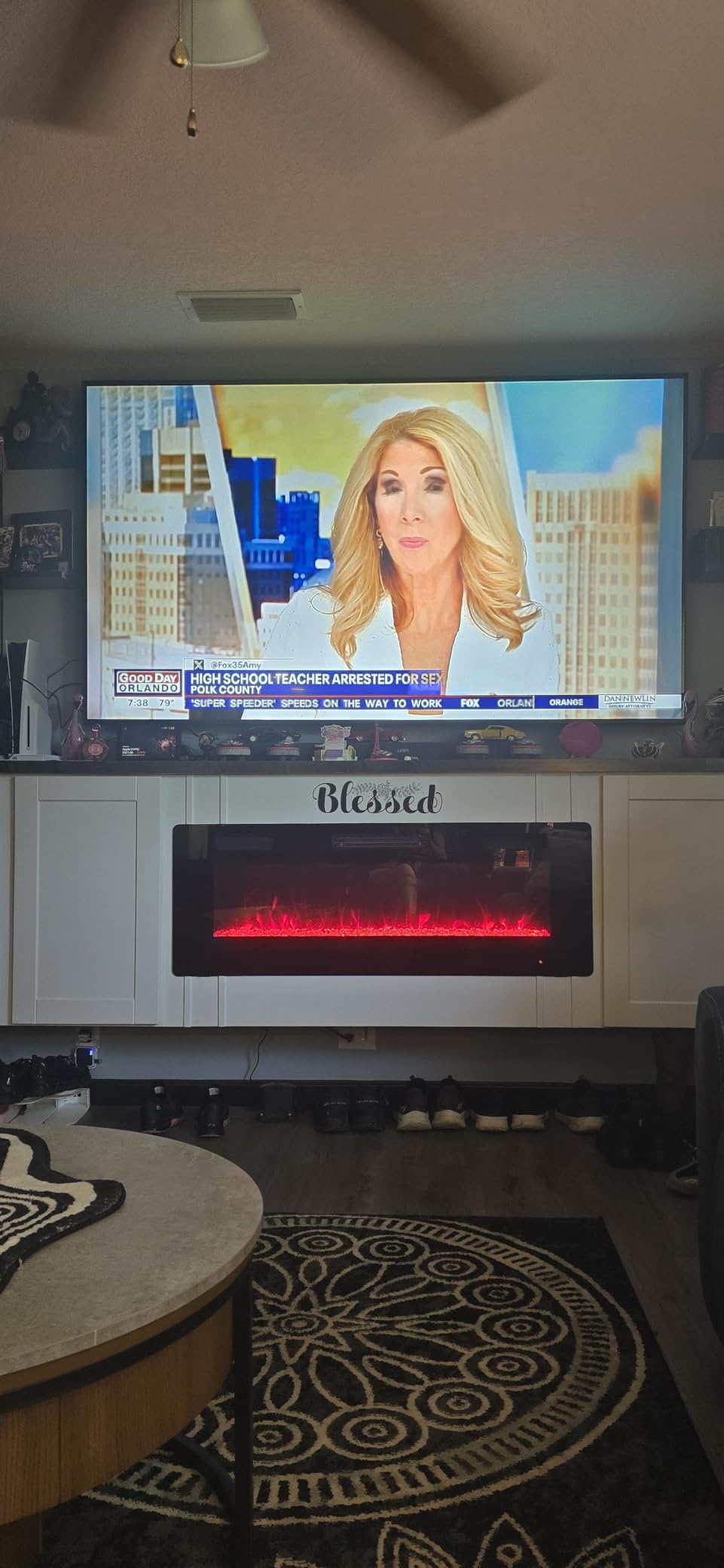 Electactic 36 Inch Electric Fireplace Insert Ultra-Thin - Recessed & Wall-Mounted Fireplace Heater with Thermostat customer photo 2