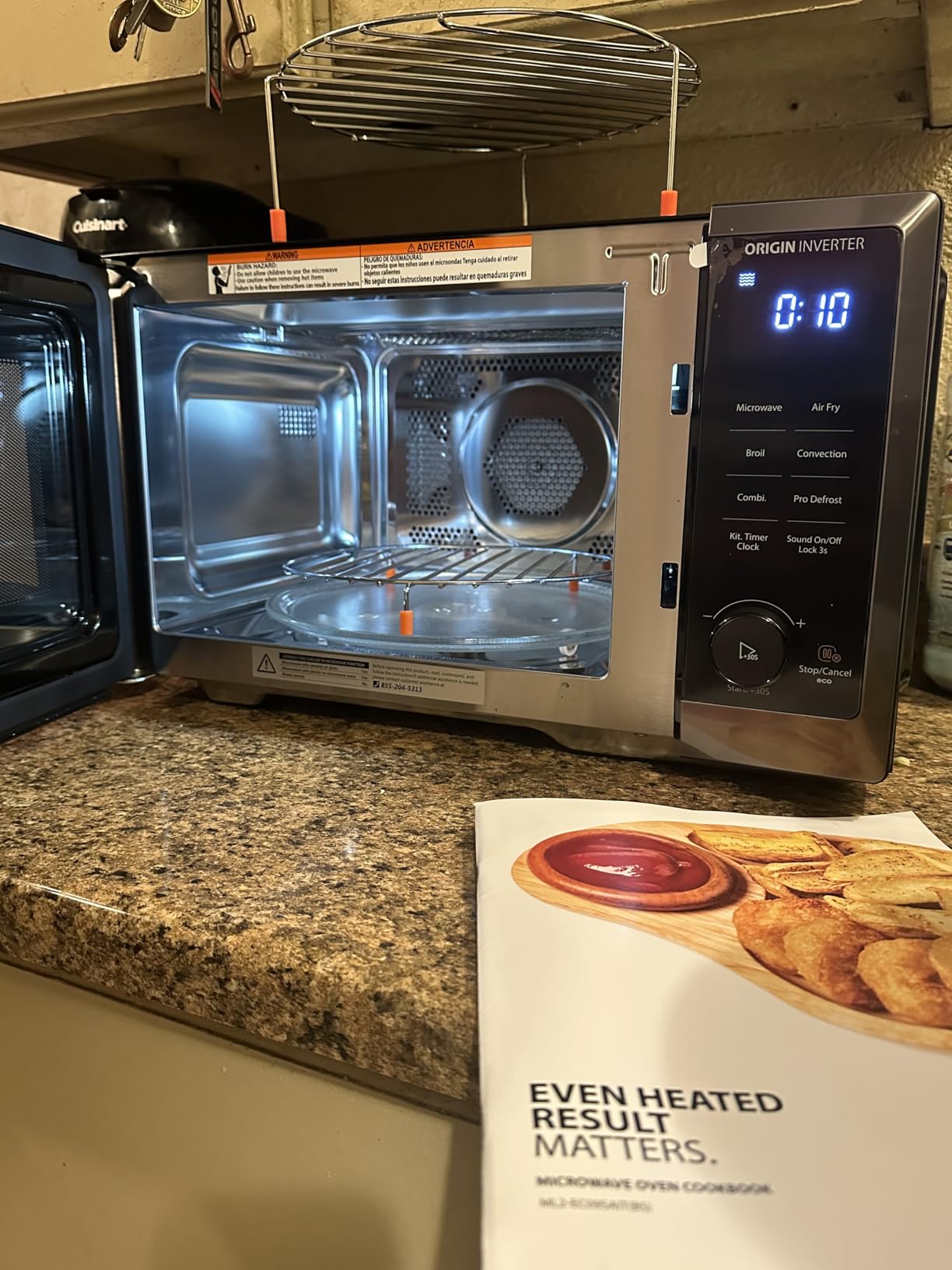 TOSHIBA Inverter Countertop Microwave Oven Air Fryer Combo MASTER Series, Broil, Convection, Speedy Combi, Even Defrost 11.3'' Turntable Sound On/Off, 27 Auto Menu&47 Recipes customer photo 2