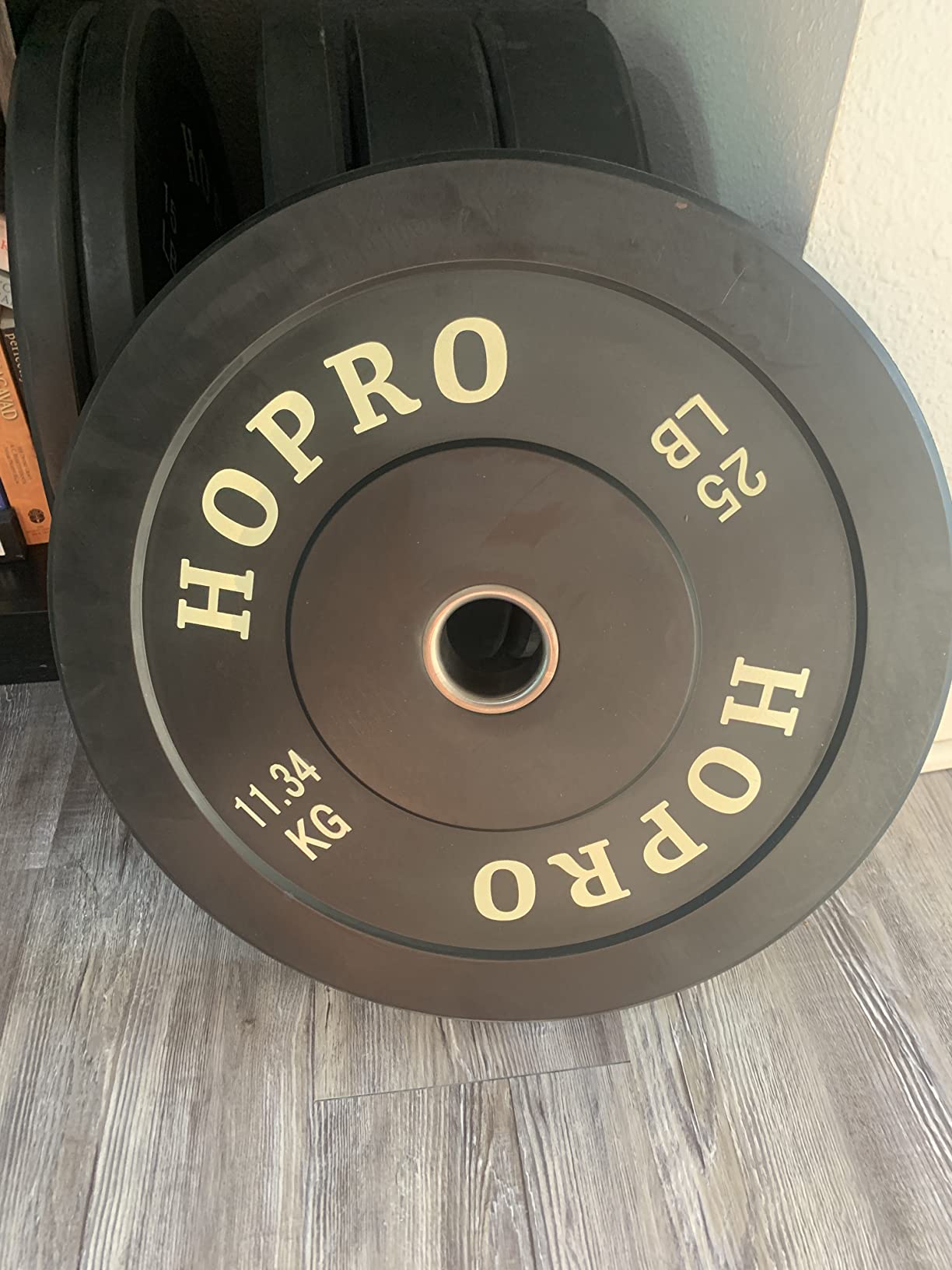 BalanceFrom Fitvids Color Coded Olympic Bumper Plate Weight Plate with Steel Hub, Pairs or Sets customer photo 2