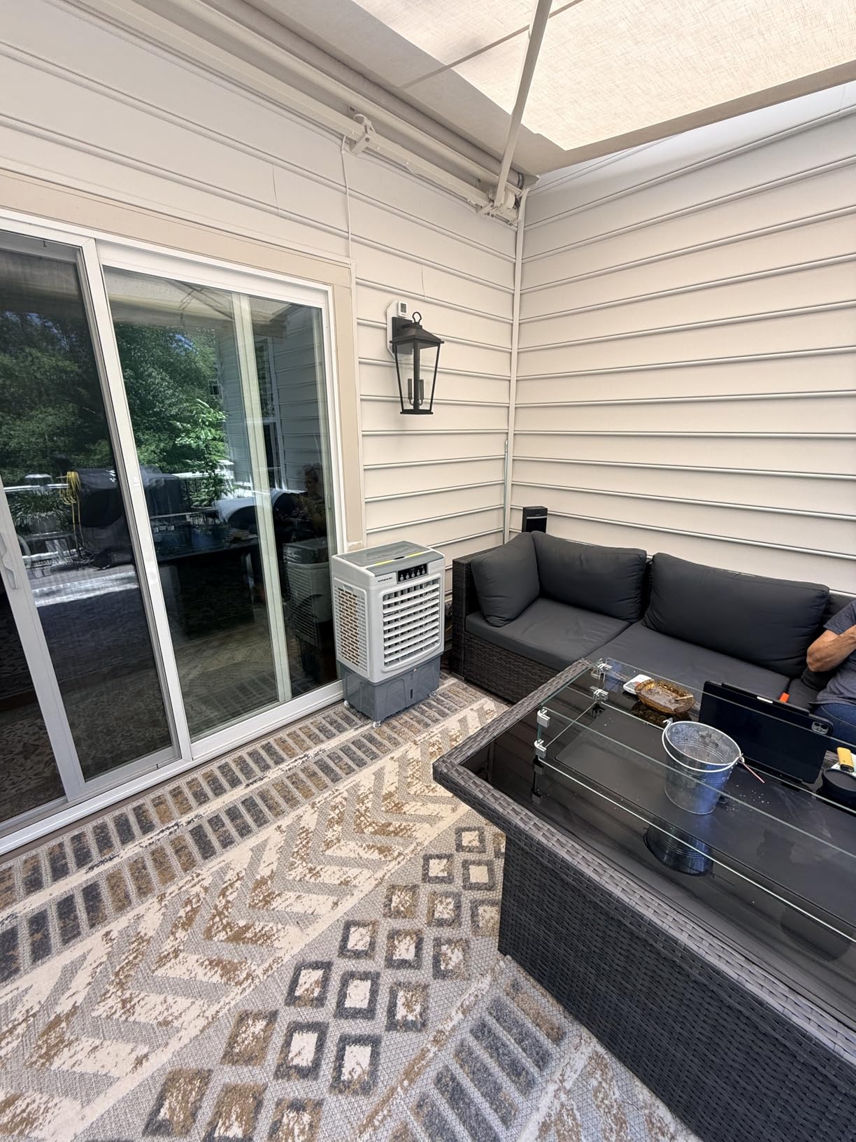 VAGKRI Swamp Cooler, 2100CFM Evaporative Air Cooler with 8 Gal Water Tank | 120°Oscillation Air Cooler with 3 Modes & Wind Speeds, 24H Timer, Auto Fill Cooling Fan for Patio Garage Commercial Use customer photo 2