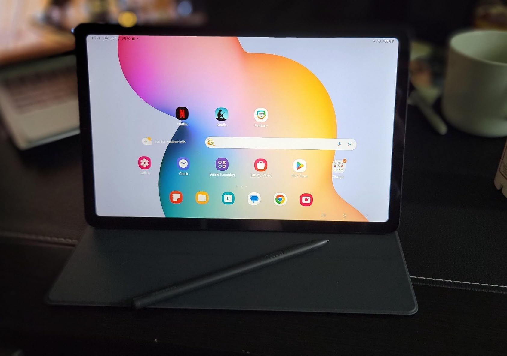 Samsung Galaxy Tab S6 Lite 10.4 inch 128GB Android Tablet, LCD Screen, S Pen Included, Slim Metal Design, AKG Dual Speakers, 8MP Rear Camera, Long Lasting Battery, US Version, 2022, Chiffon Rose customer photo 2