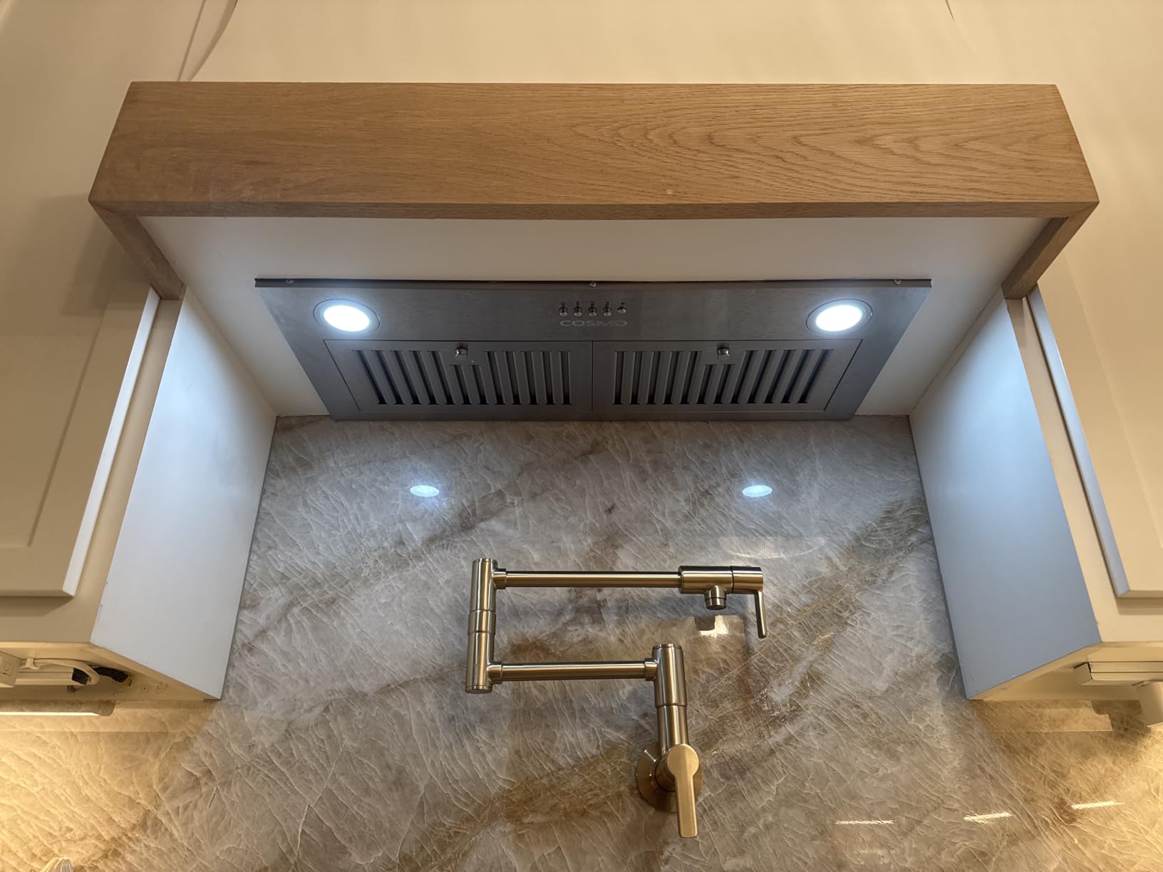 Cosmo COS-30IRHP 30 in. Lumin Collection 380 CFM Ducted Insert Range Hood, LED, Stainless customer photo 2