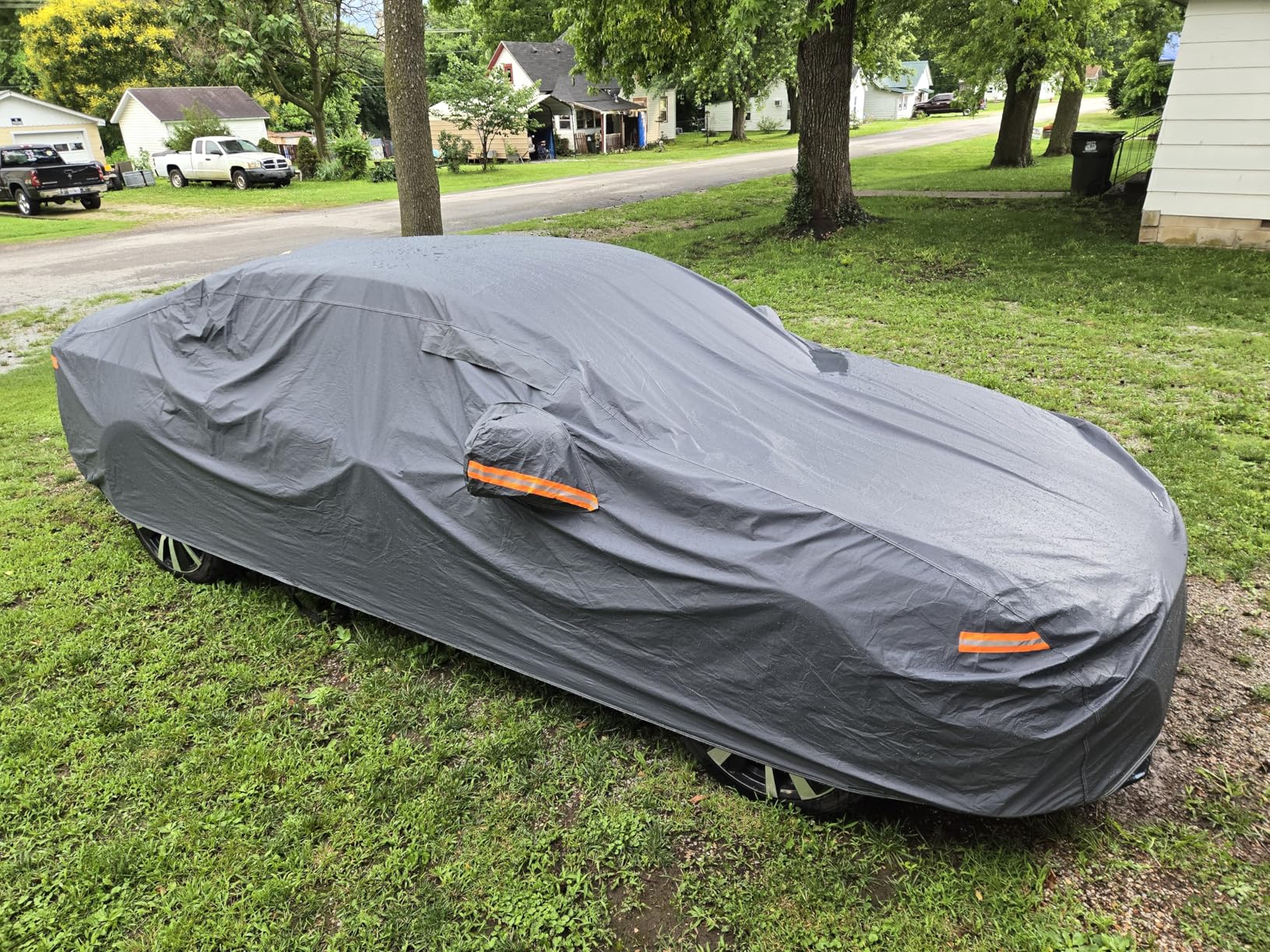 GUNHYI 16 Layers Car Cover Waterproof All Weather, Heavy Duty Outdoor Car Cover Universal Fit Sedan Toyota Avalon, Ford Taurus, Lincoln MKS/Continental, BMW 740i, Mercedes Benz S Class etc. customer photo 1