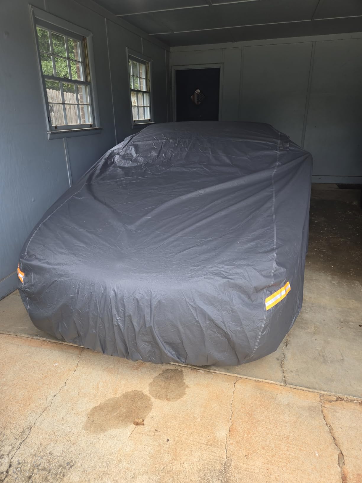 GUNHYI 16 Layers Car Cover Waterproof All Weather, Heavy Duty Outdoor Car Cover Universal Fit Sedan Toyota Avalon, Ford Taurus, Lincoln MKS/Continental, BMW 740i, Mercedes Benz S Class etc. customer photo 2