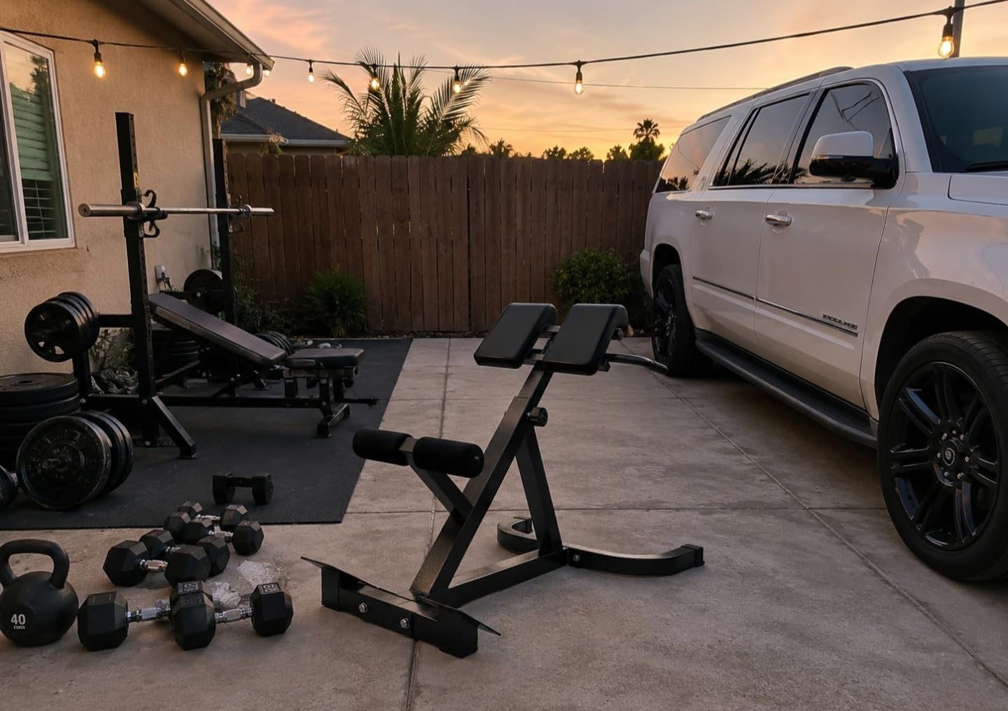 Roman Chair Back Extender - Angle & Height Dual Adjustable Hyperextension Bench for Home Gym customer photo 1