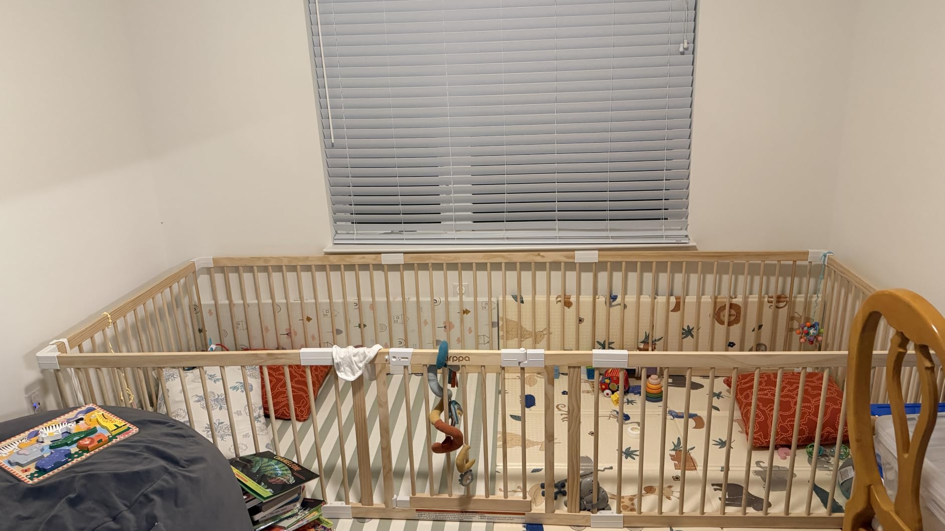 HARPPA Grovi Playpen, GREENGUARD Gold Certified - 57 x 57 inch | New Zealand Pine Wood customer photo 2