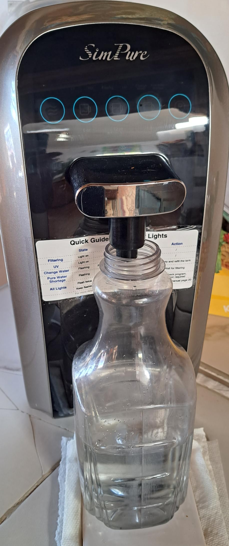 SimPure Y7P-BW UV Countertop Reverse Osmosis Water Filter, 5 Stage RO customer photo 1
